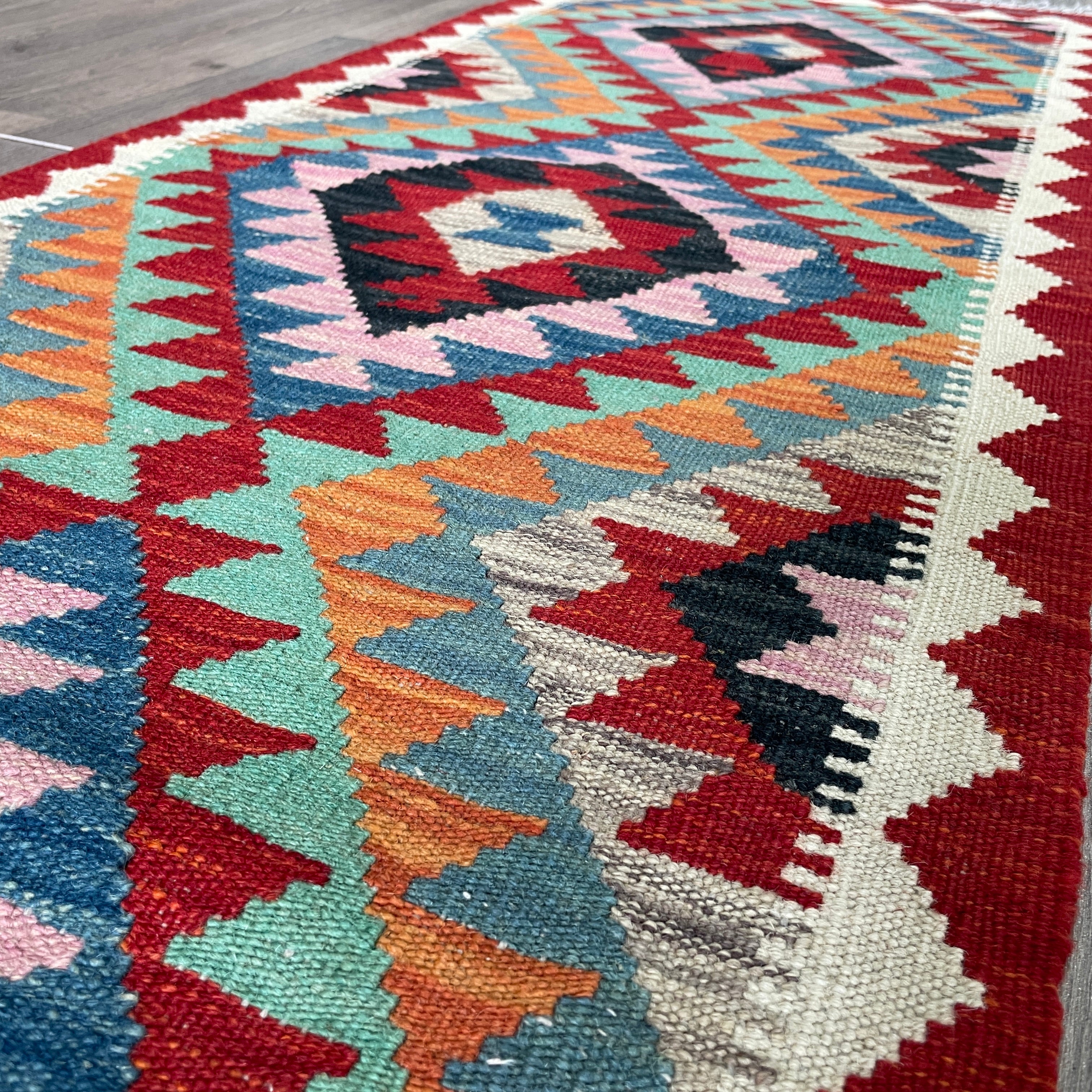 200 x 64 cm | Afghan Kilim Runner - Khorasan Rugs