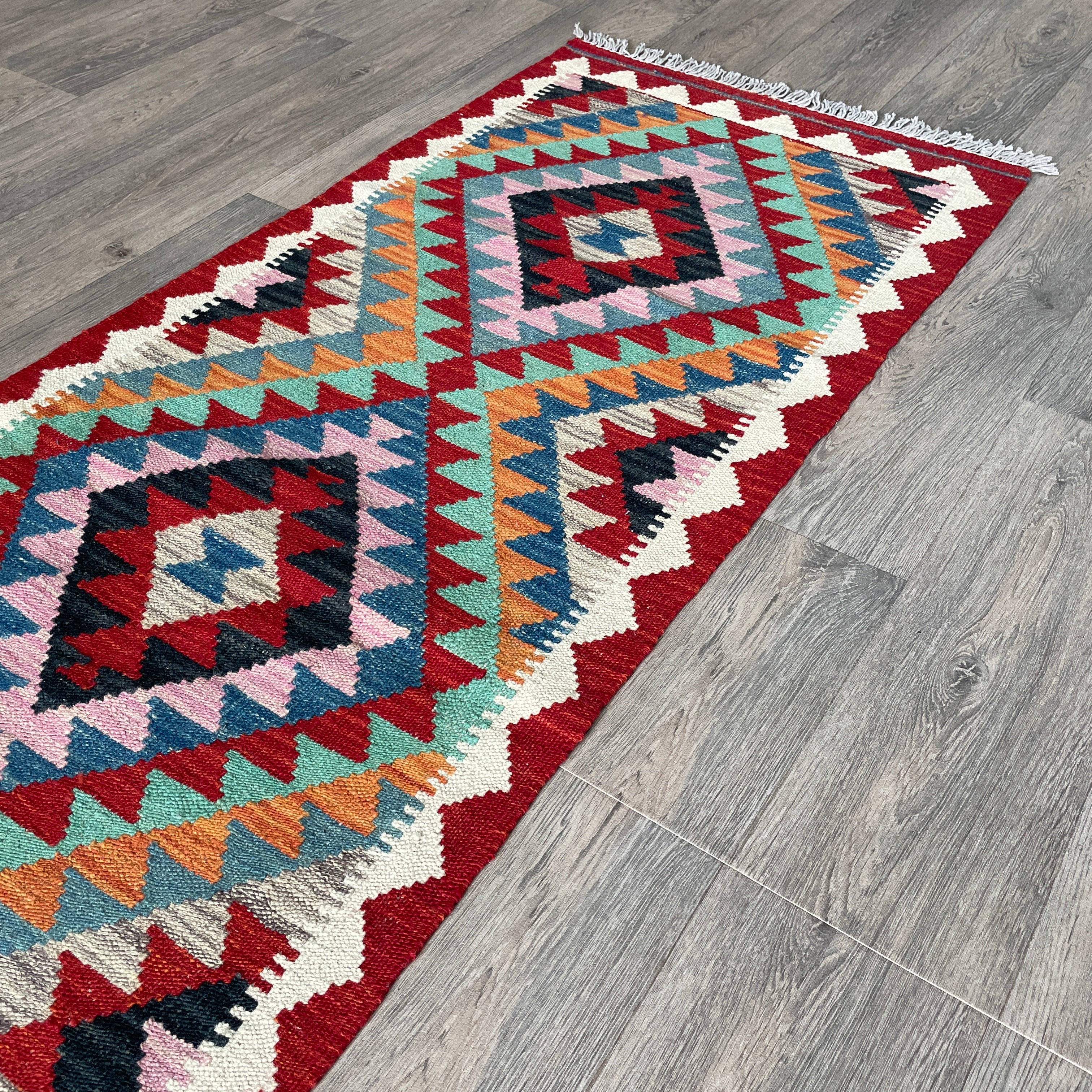 200 x 64 cm | Afghan Kilim Runner - Khorasan Rugs
