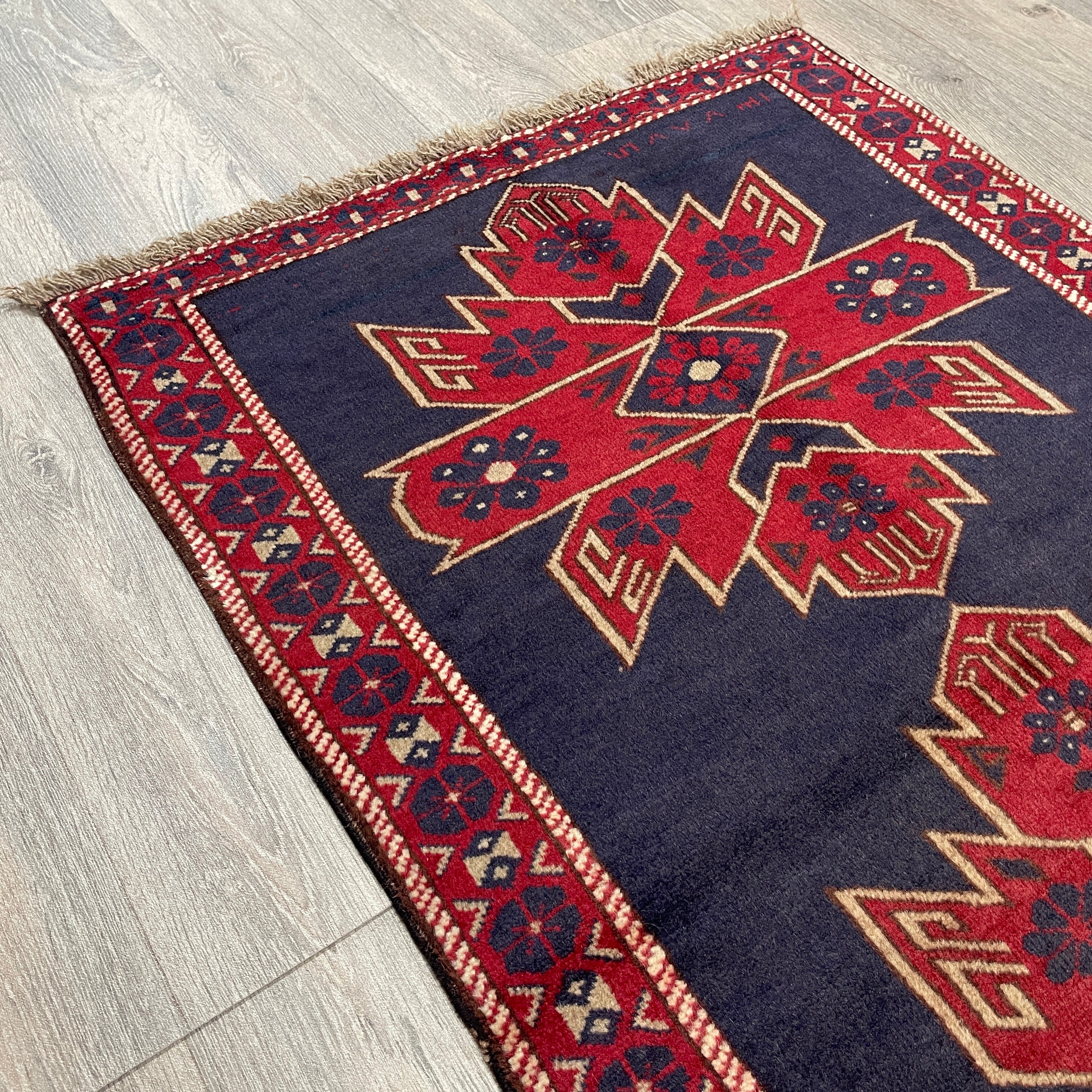 Afghan Herati Baluch Rug (Old 1980)