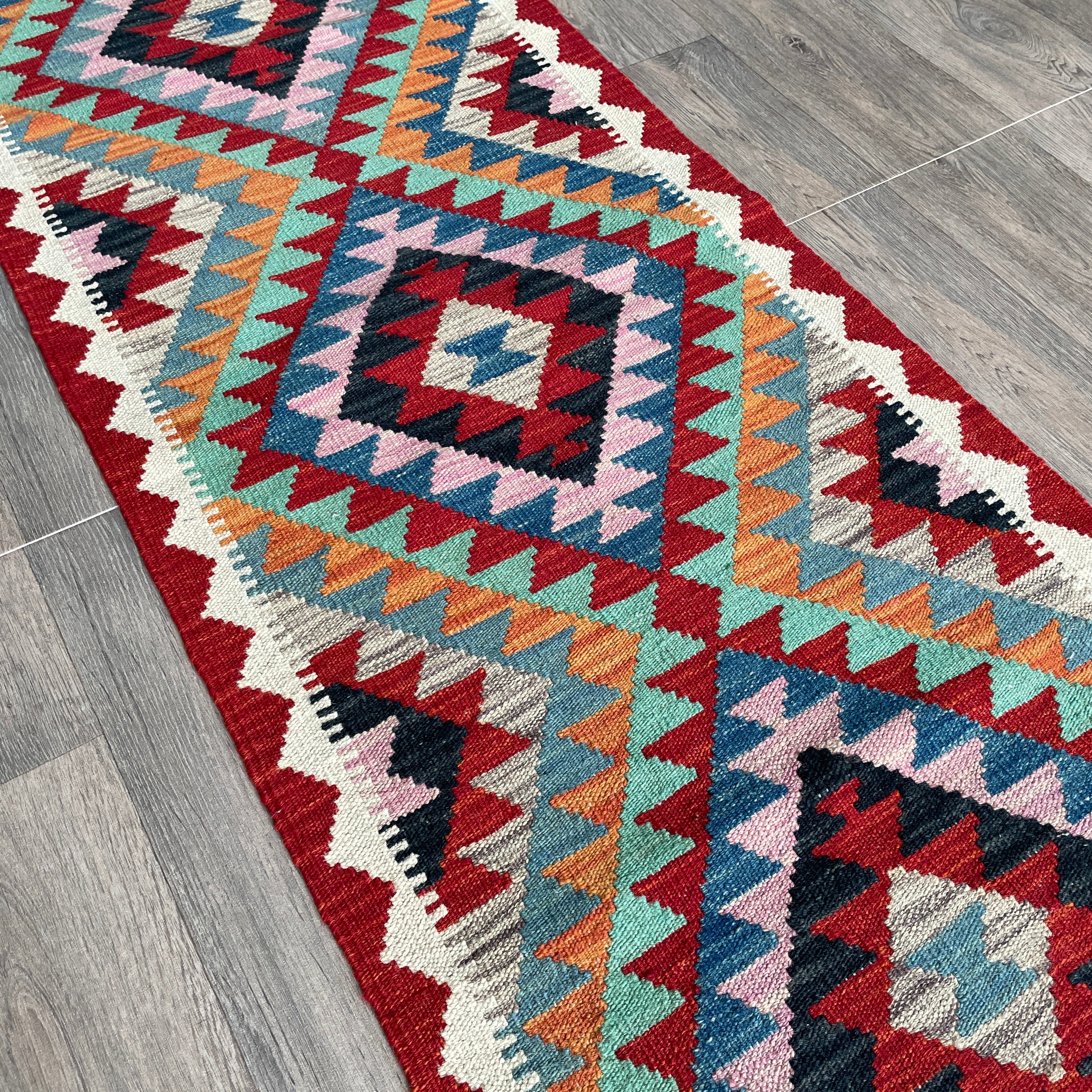 200 x 64 cm | Afghan Kilim Runner - Khorasan Rugs
