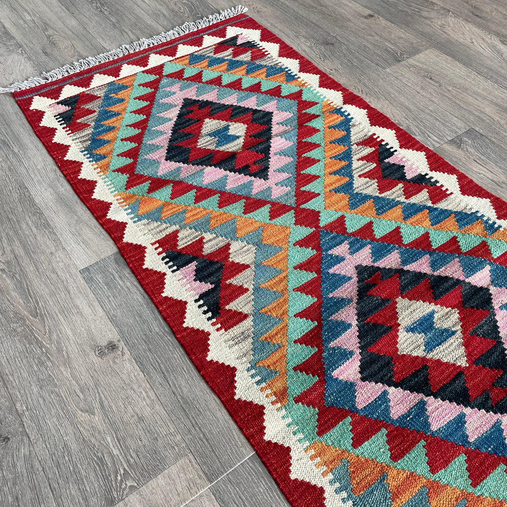 200 x 64 cm | Afghan Kilim Runner - Khorasan Rugs
