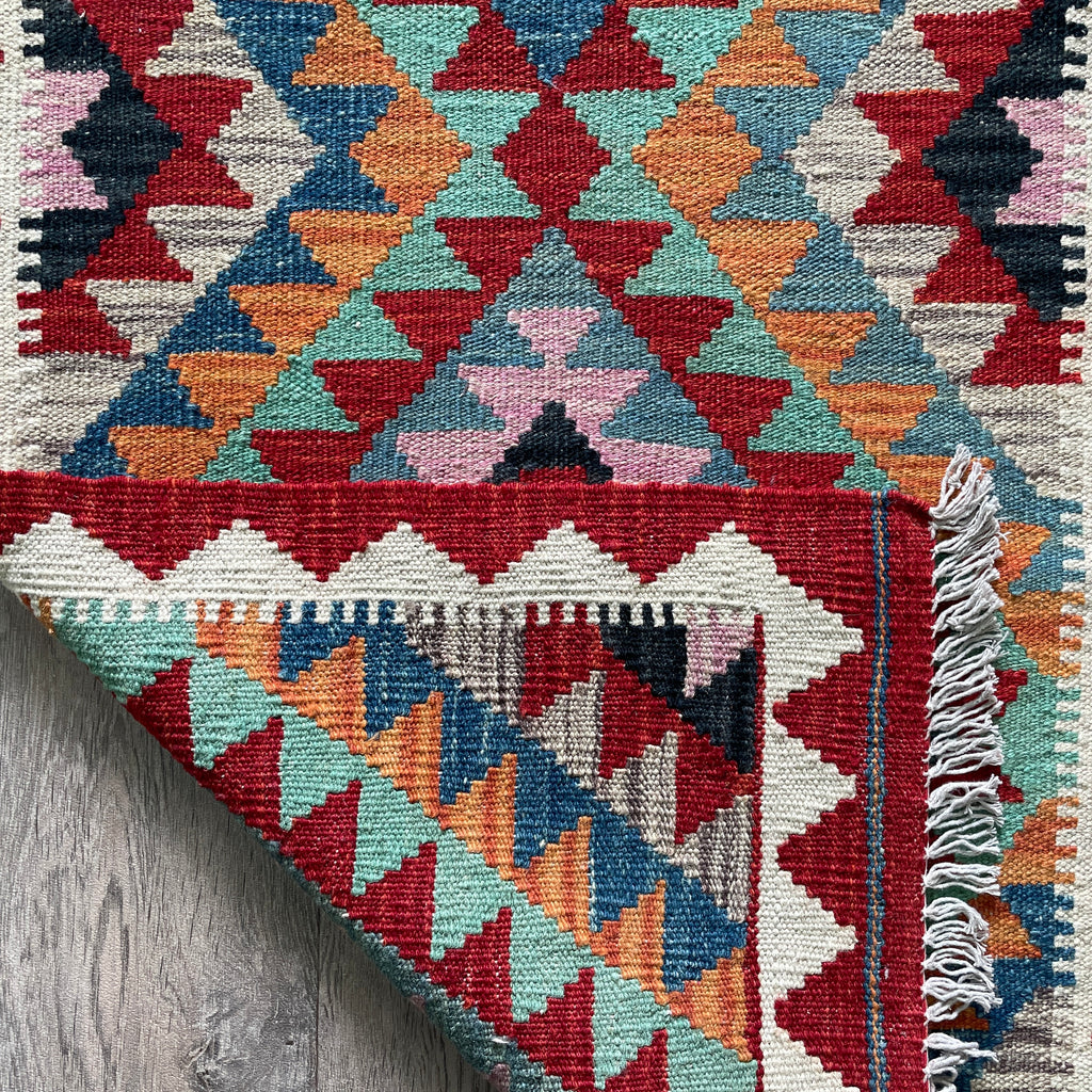 200 x 64 cm | Afghan Kilim Runner - Khorasan Rugs