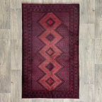 Afghan Herati Baluch Rug (Old 1980)