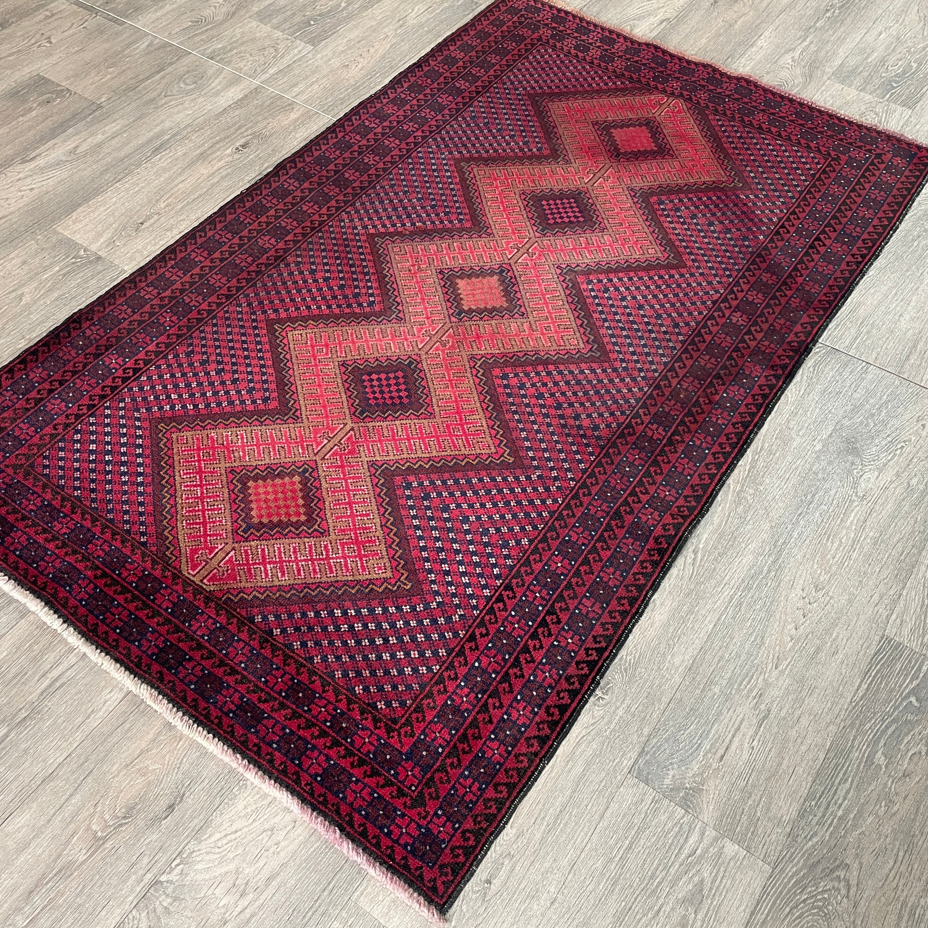 Afghan Herati Baluch Rug (Old 1980)