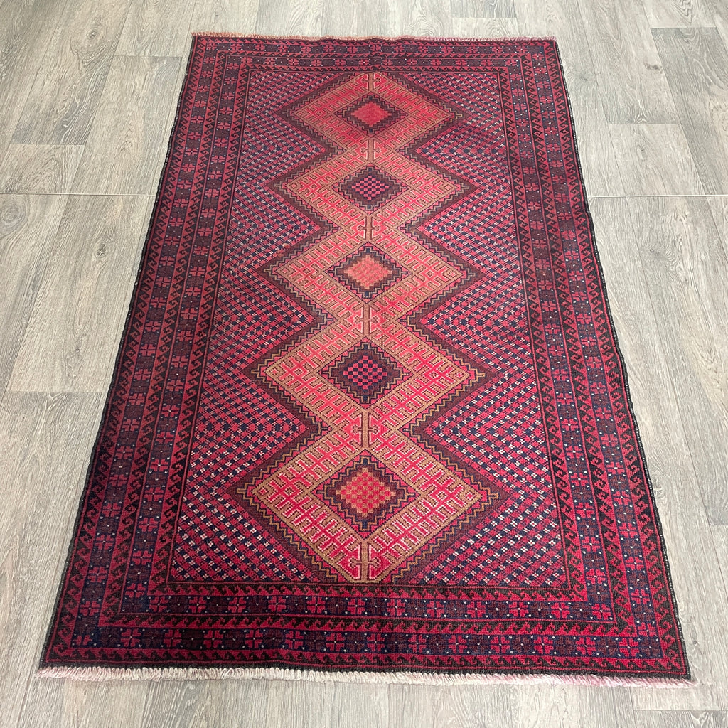 Afghan Herati Baluch Rug (Old 1980)