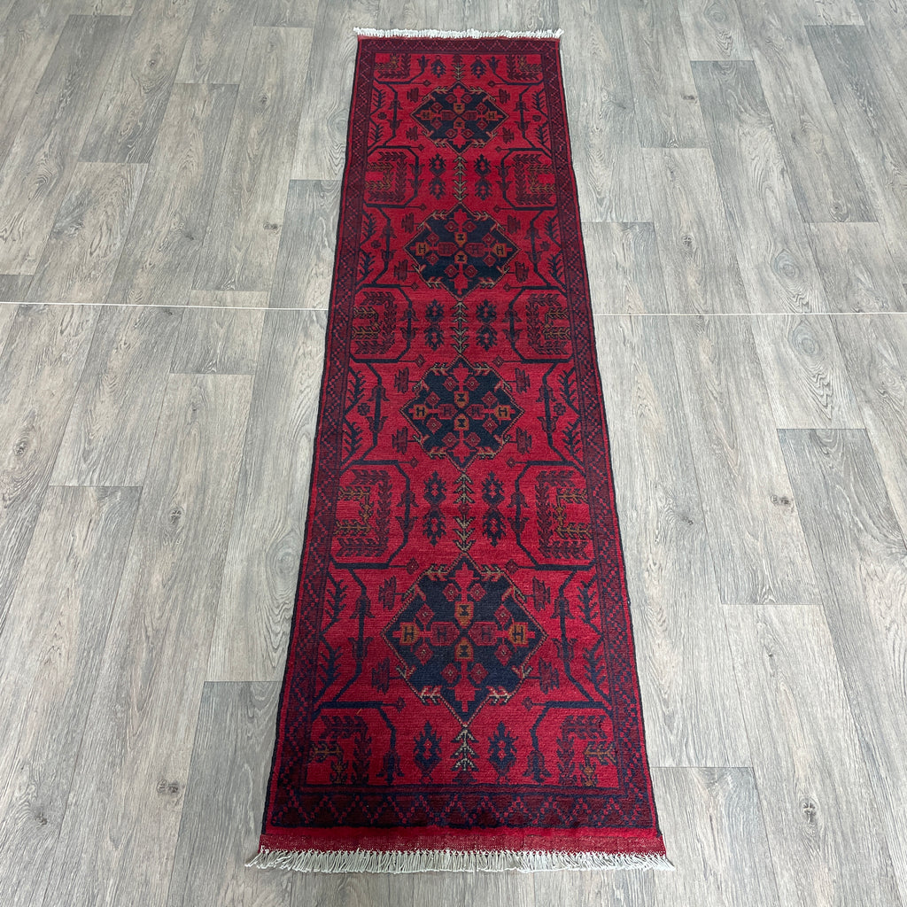 212 x 55 cm | Afghan Khal Muhammadi Runner - Khorasan Rugs