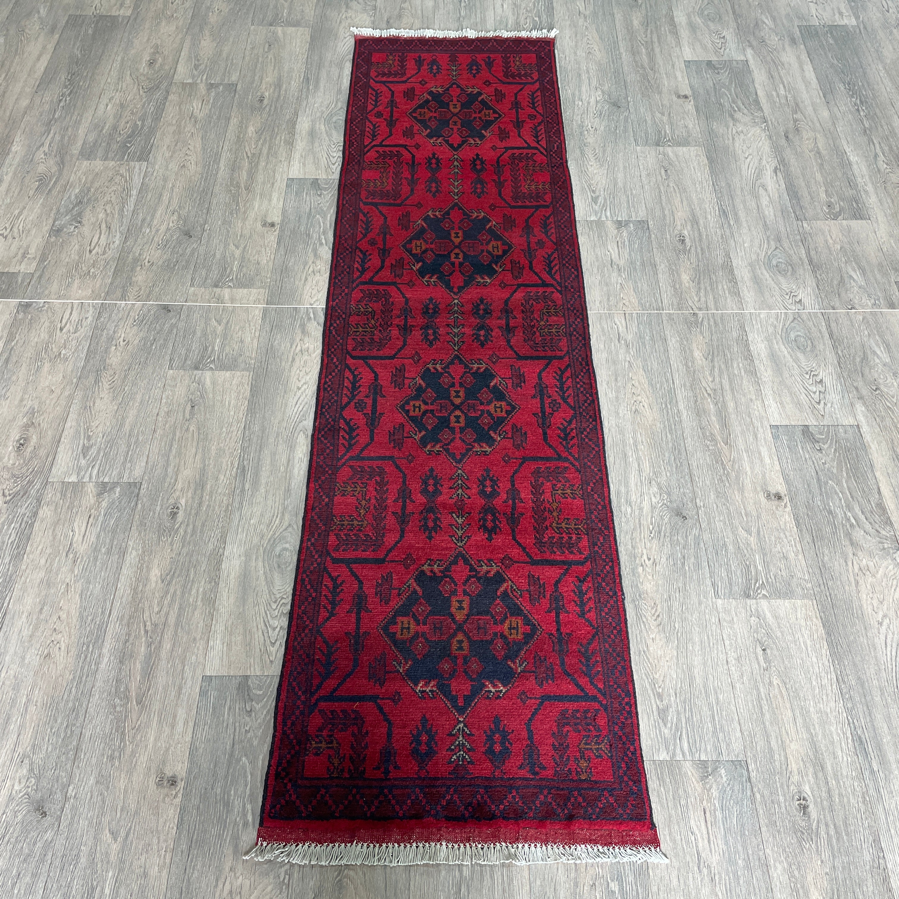 212 x 55 cm | Afghan Khal Muhammadi Runner - Khorasan Rugs