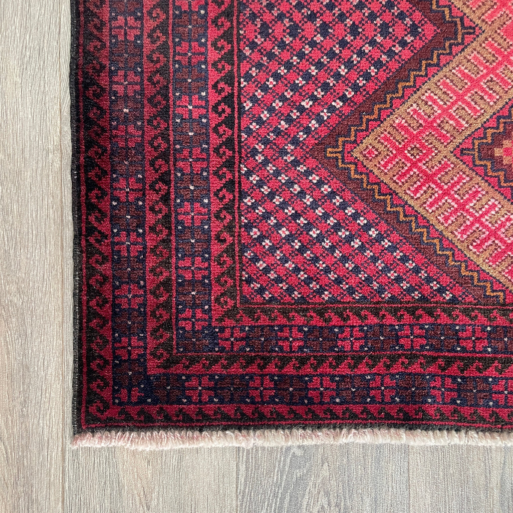 Afghan Herati Baluch Rug (Old 1980)