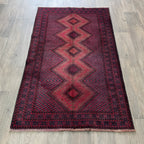 Afghan Herati Baluch Rug (Old 1980)