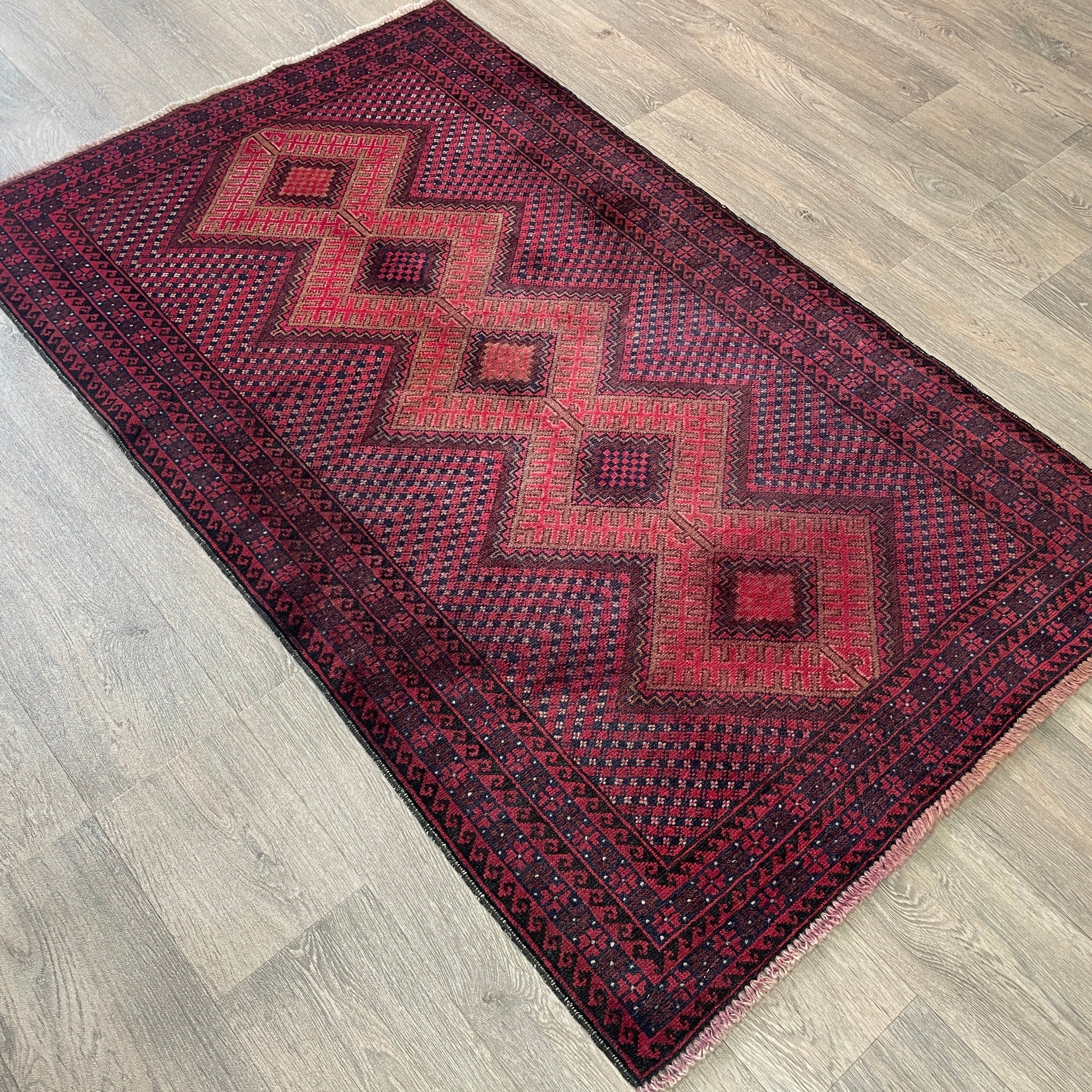 Afghan Herati Baluch Rug (Old 1980)