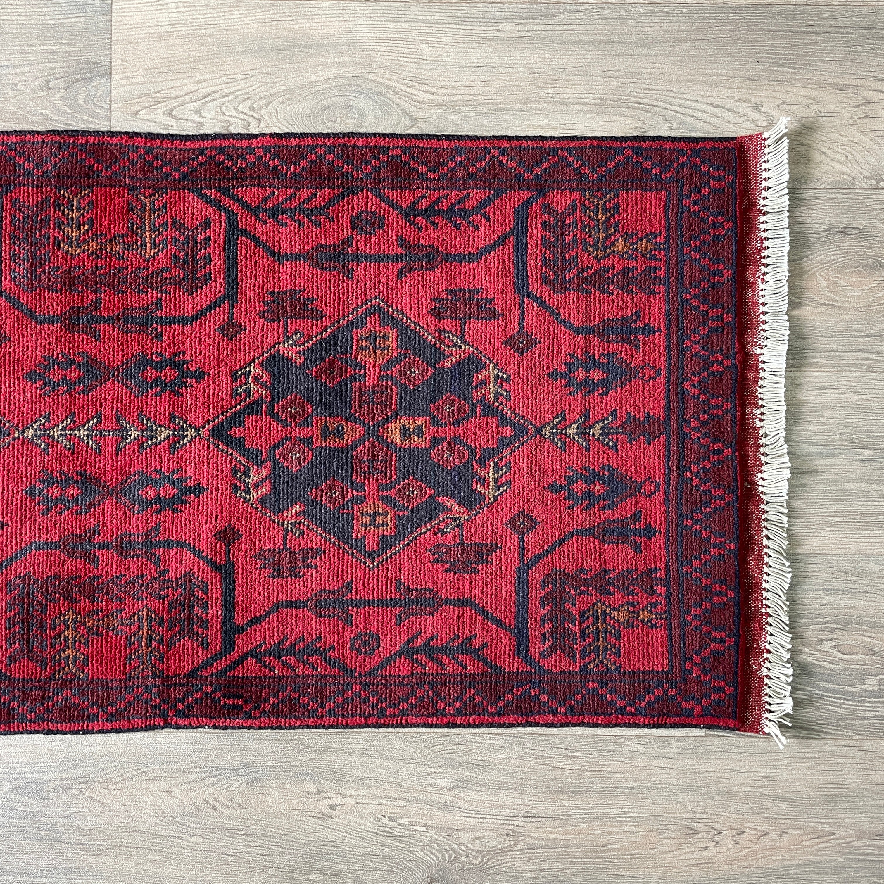 212 x 55 cm | Afghan Khal Muhammadi Runner - Khorasan Rugs