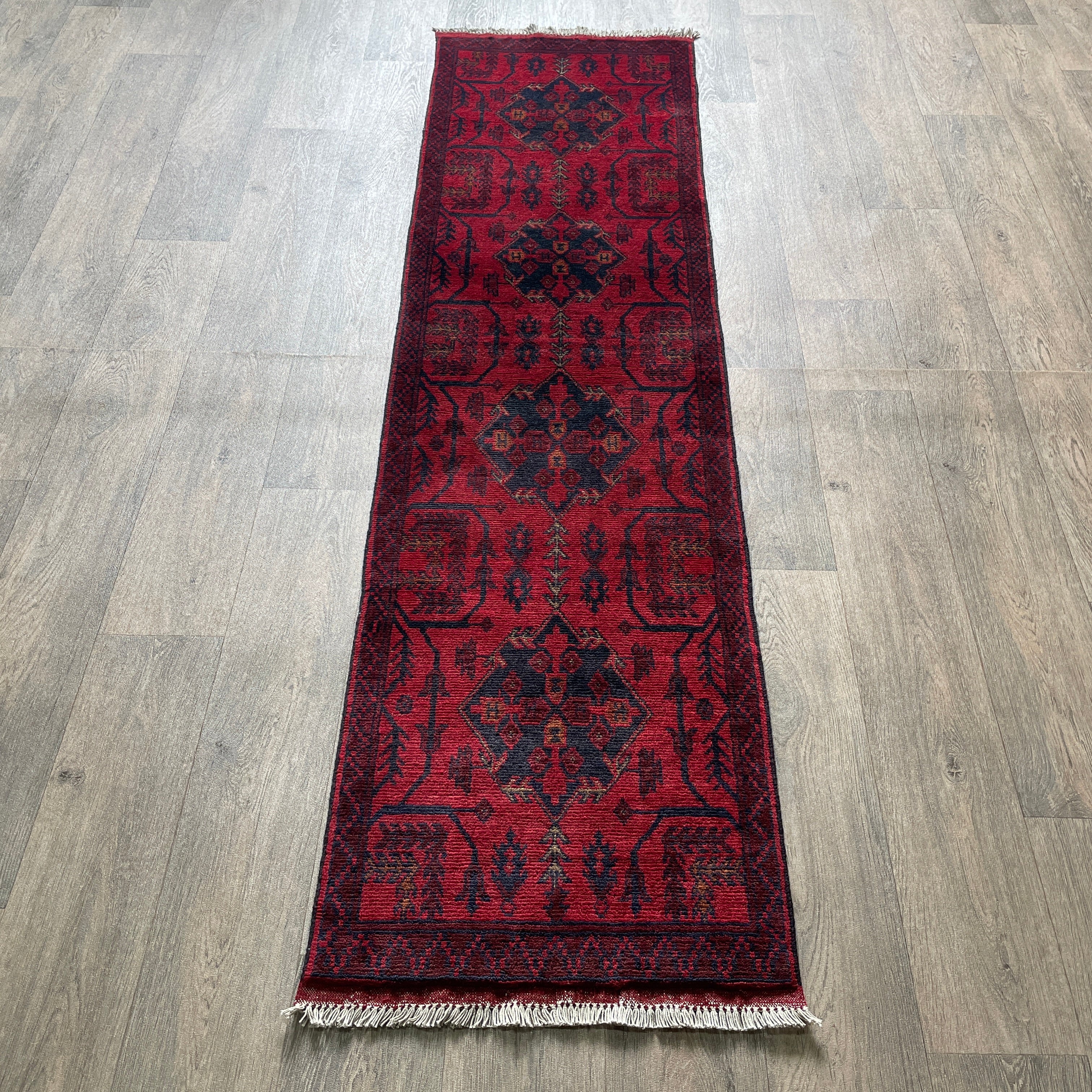 212 x 55 cm | Afghan Khal Muhammadi Runner - Khorasan Rugs