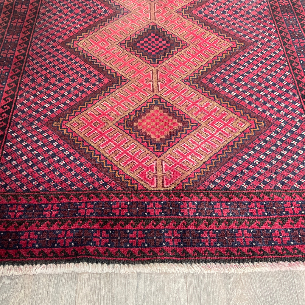 Afghan Herati Baluch Rug (Old 1980)