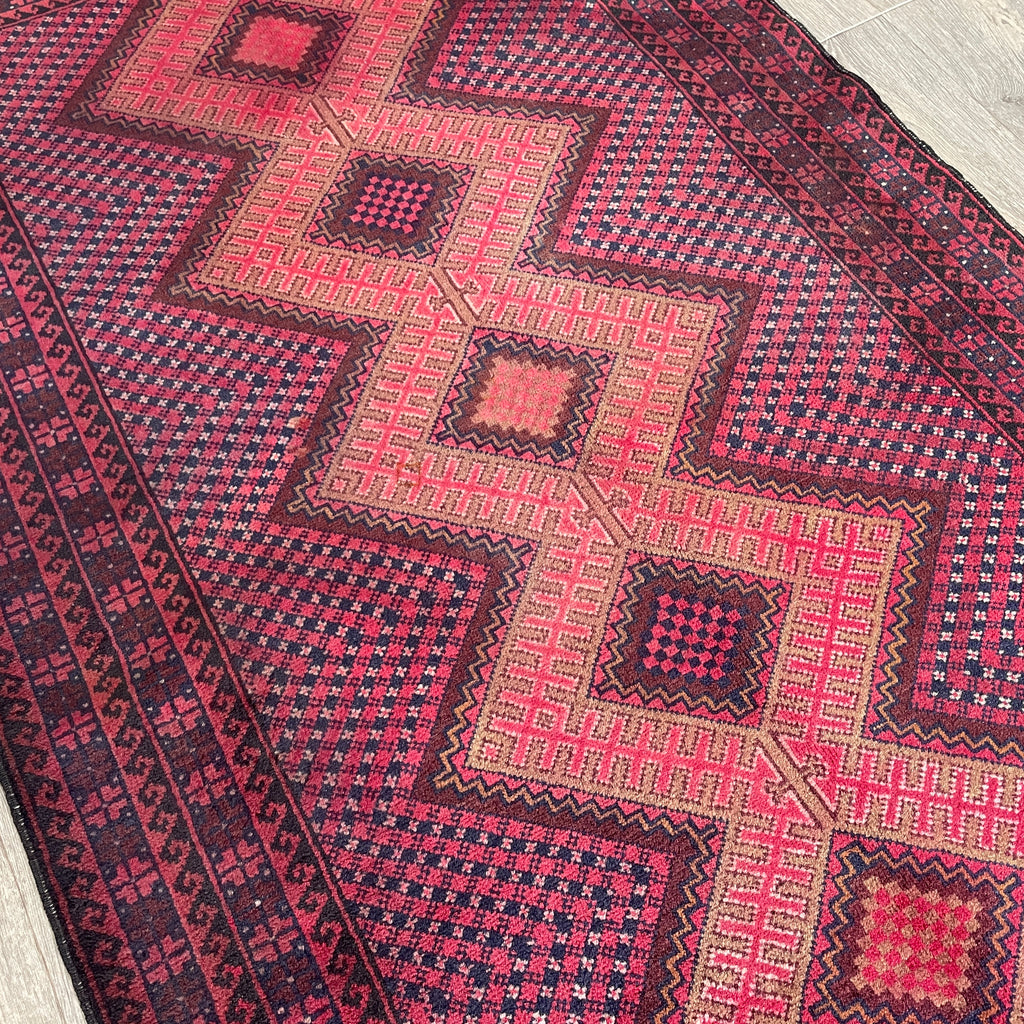 Afghan Herati Baluch Rug (Old 1980)