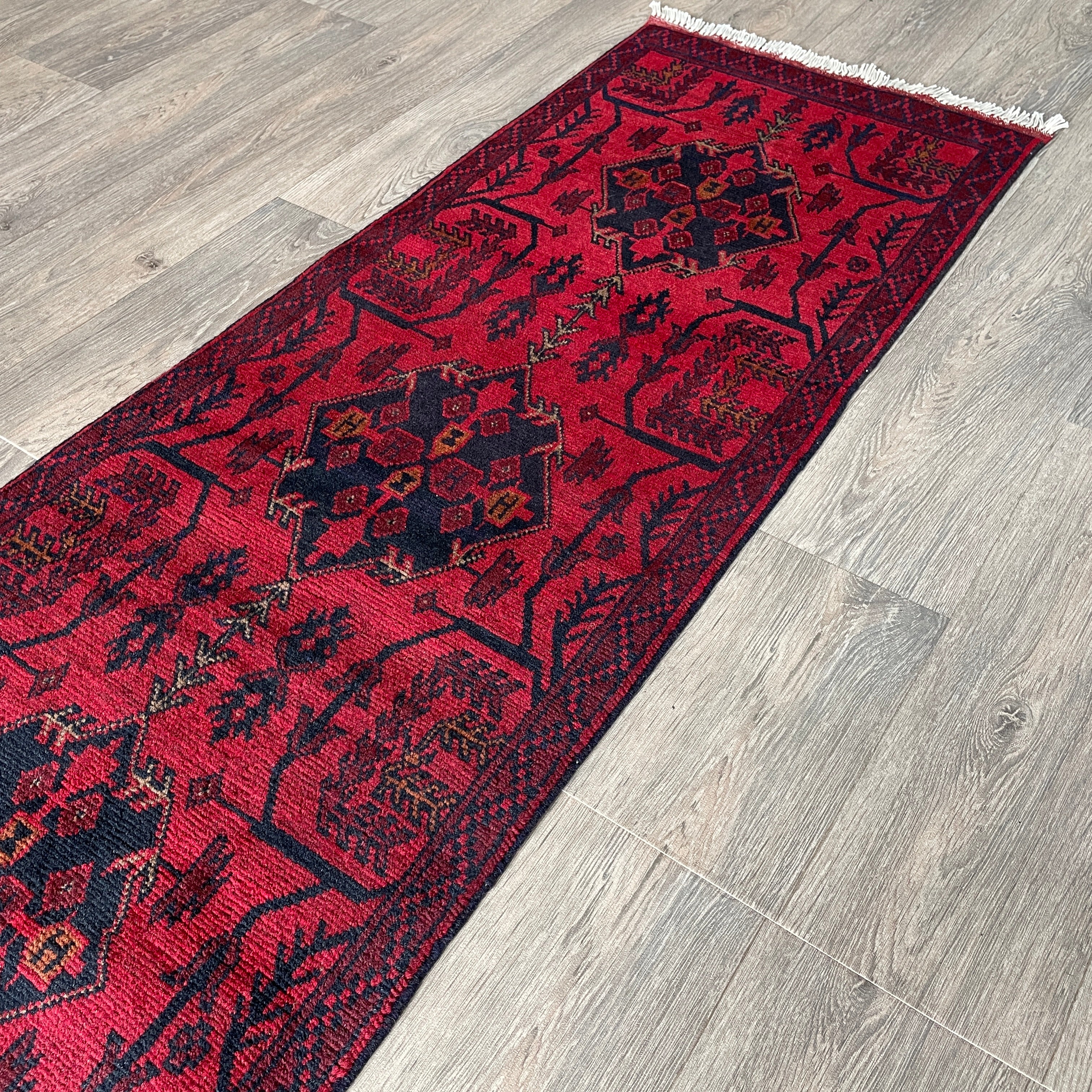 212 x 55 cm | Afghan Khal Muhammadi Runner - Khorasan Rugs