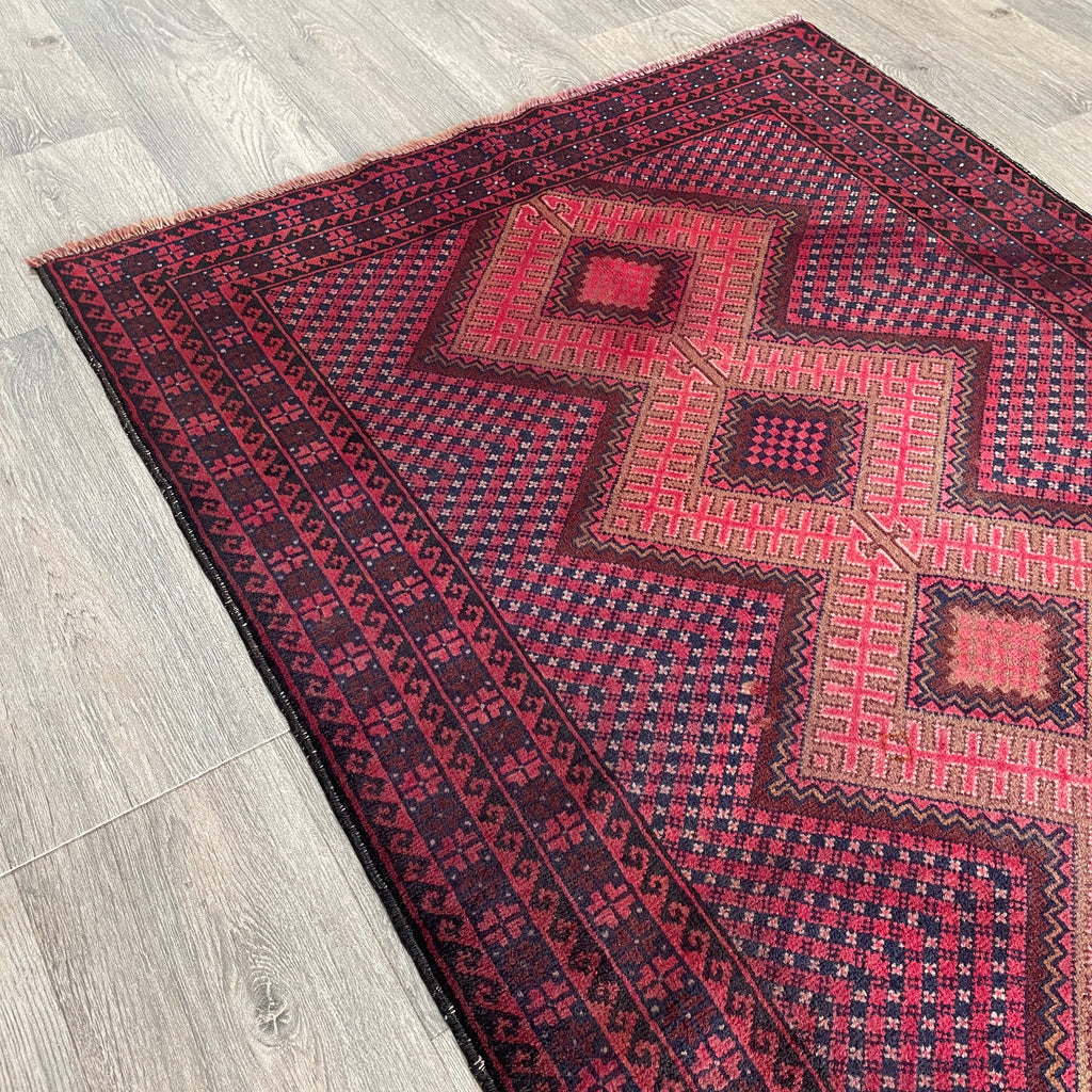 Afghan Herati Baluch Rug (Old 1980)