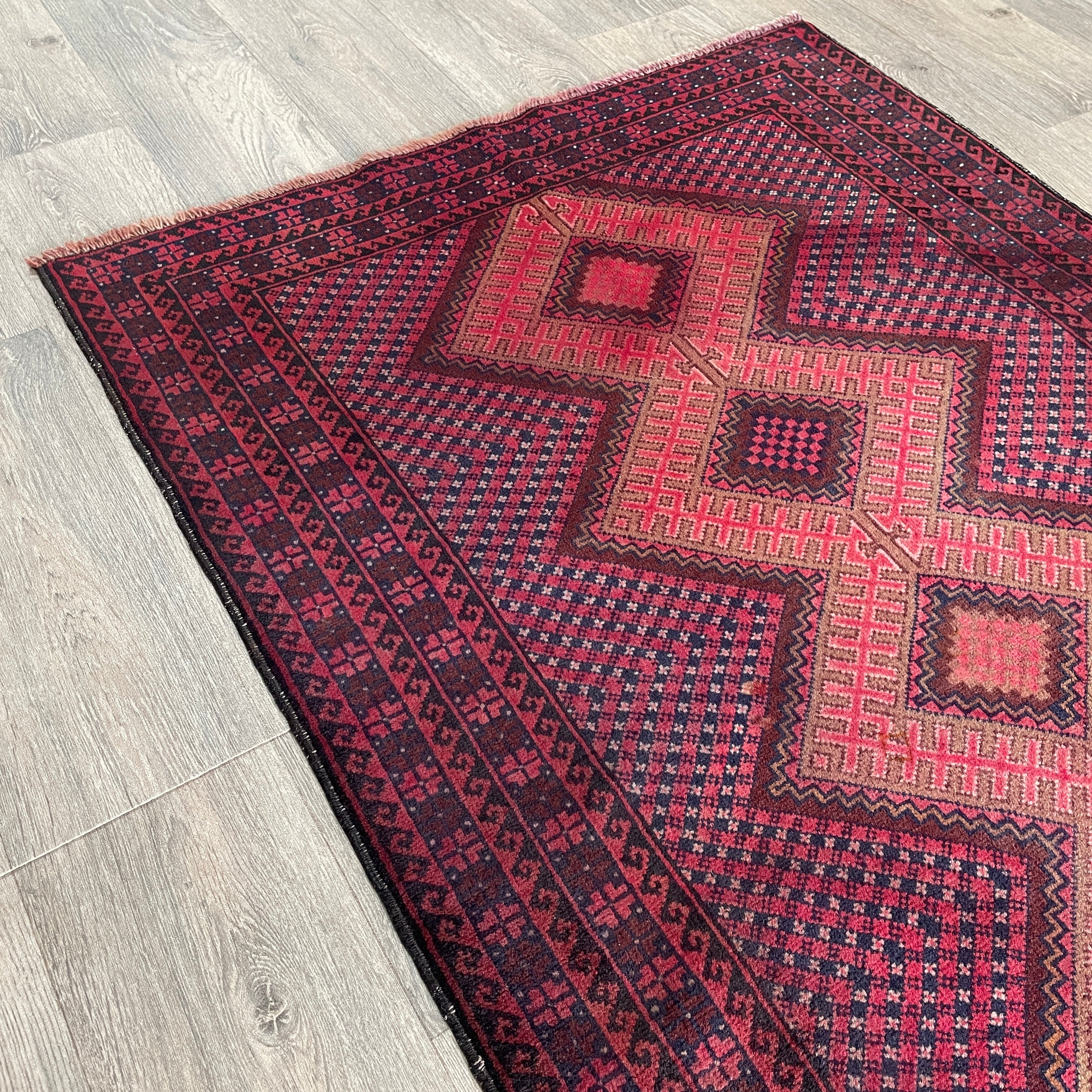 Afghan Herati Baluch Rug (Old 1980)