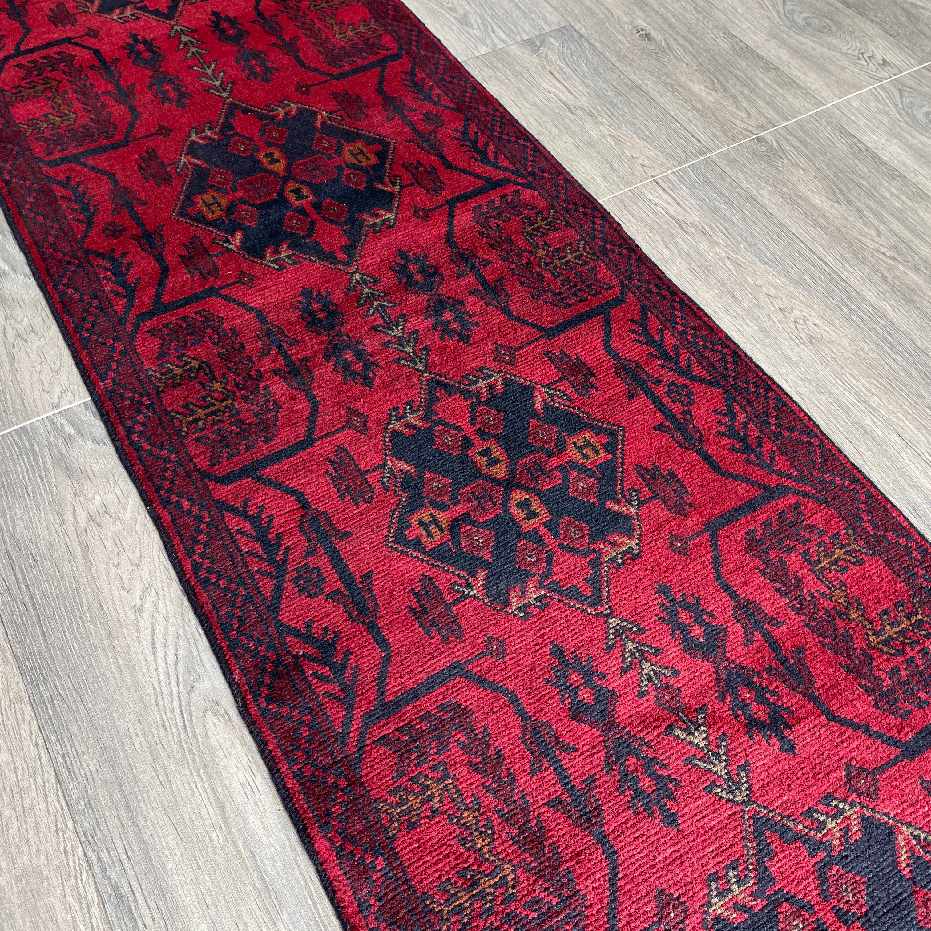 212 x 55 cm | Afghan Khal Muhammadi Runner - Khorasan Rugs