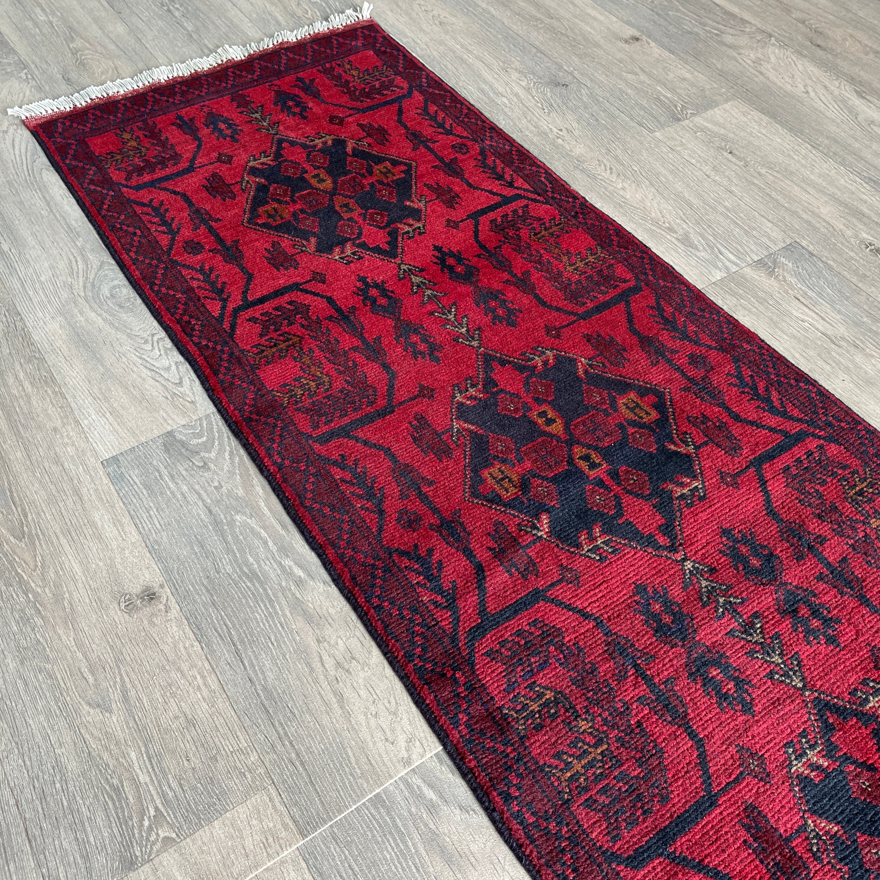 212 x 55 cm | Afghan Khal Muhammadi Runner - Khorasan Rugs