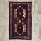 Afghan Herati Baluch Rug (Old 1980)