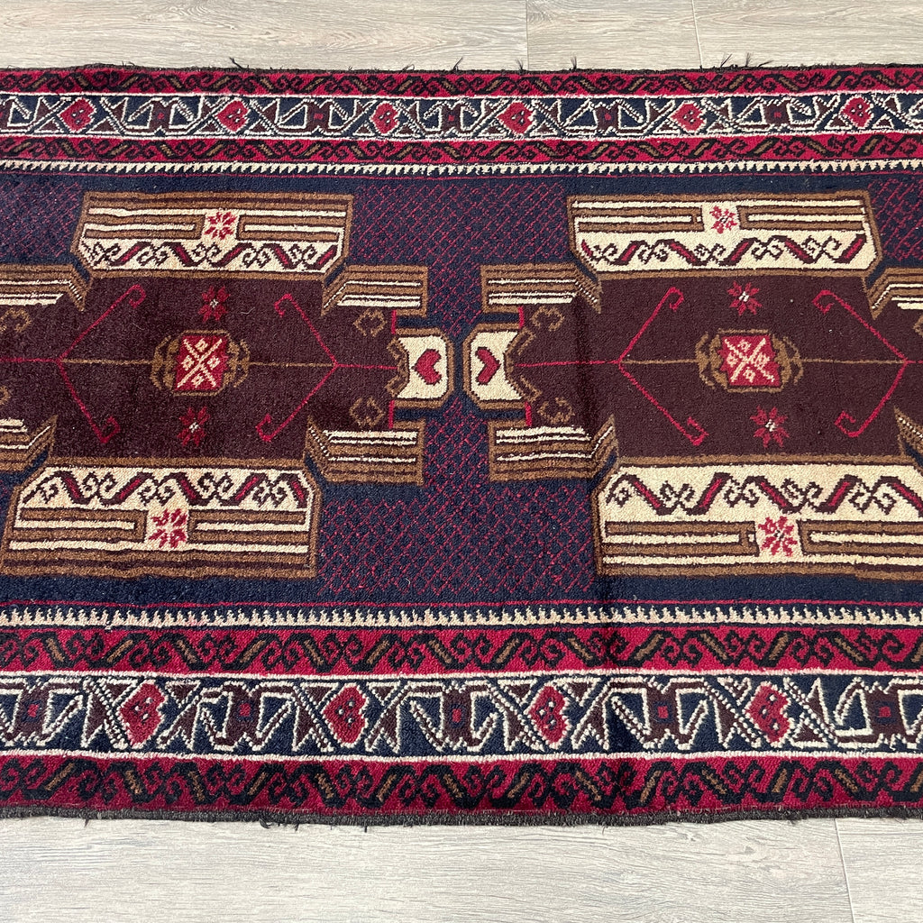 Afghan Herati Baluch Rug (Old 1980)
