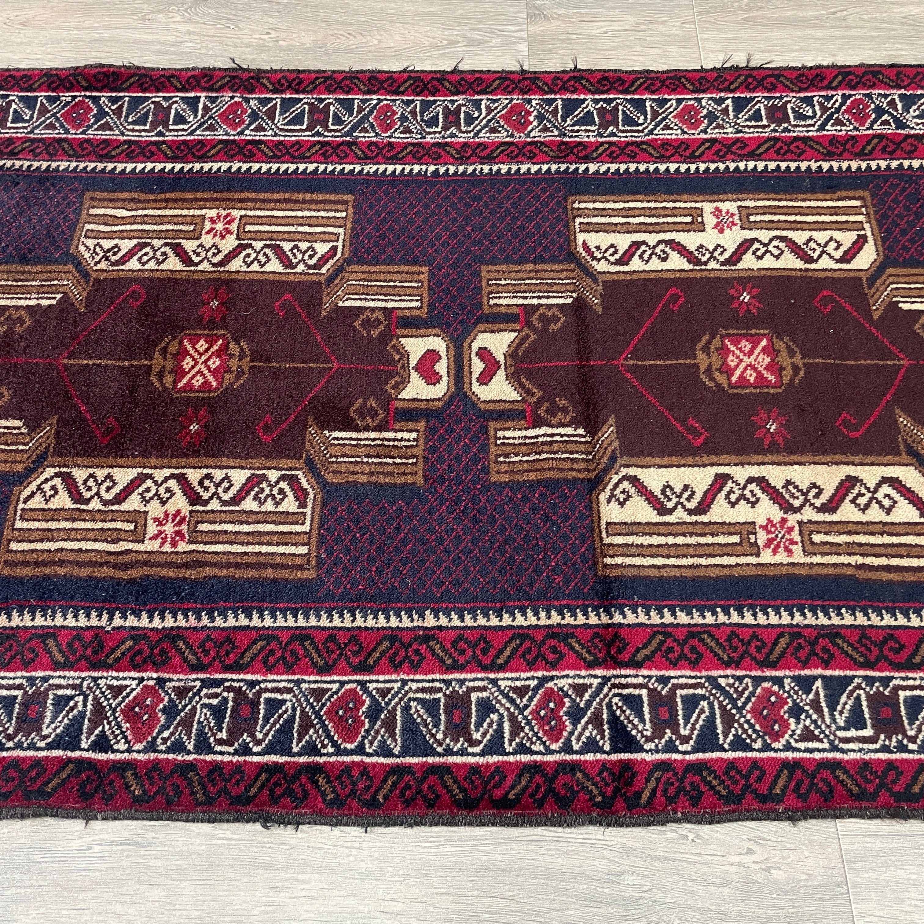 Afghan Herati Baluch Rug (Old 1980)