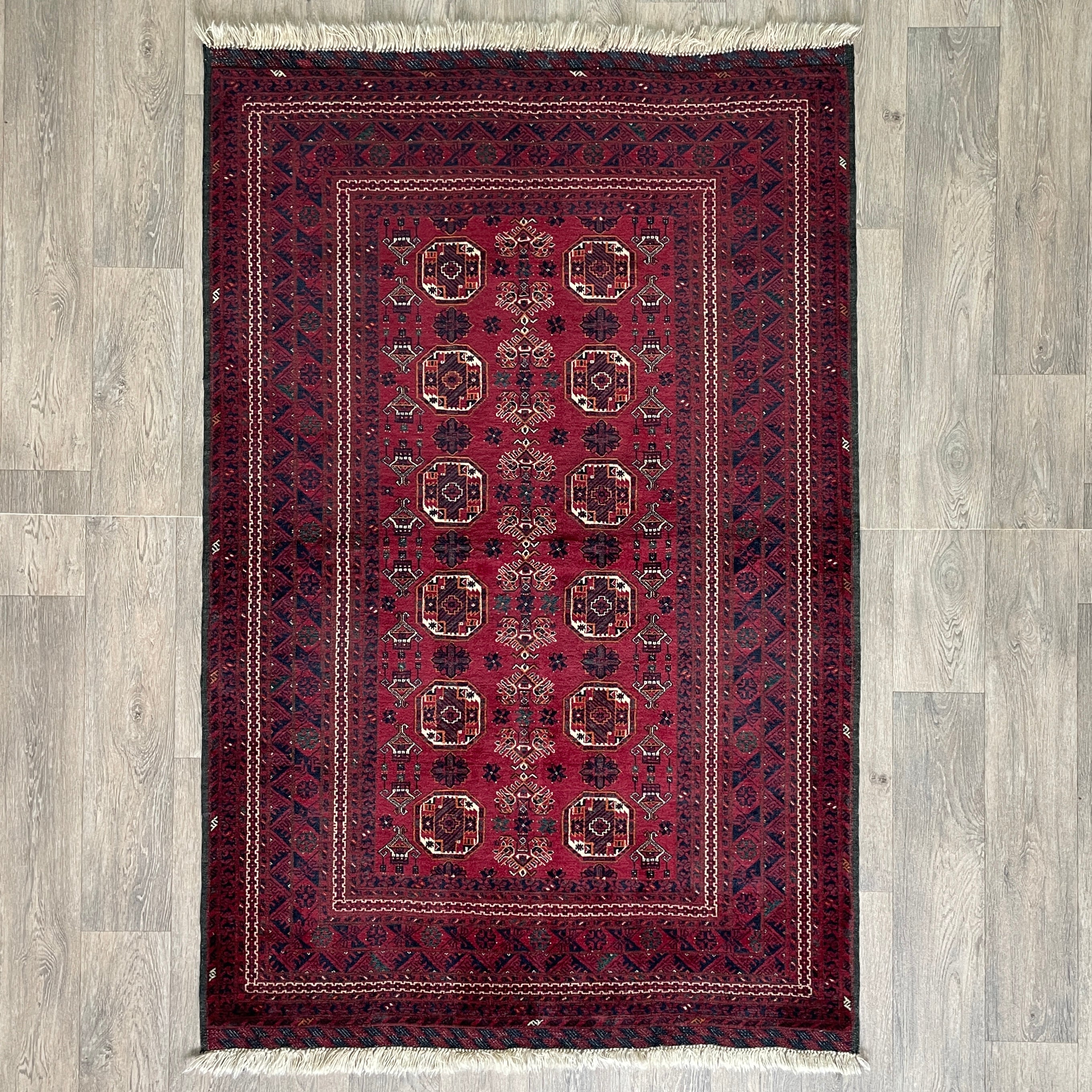 193 x 122 cm | Afghan Fine Kunduz Rug - Khorasan Rugs