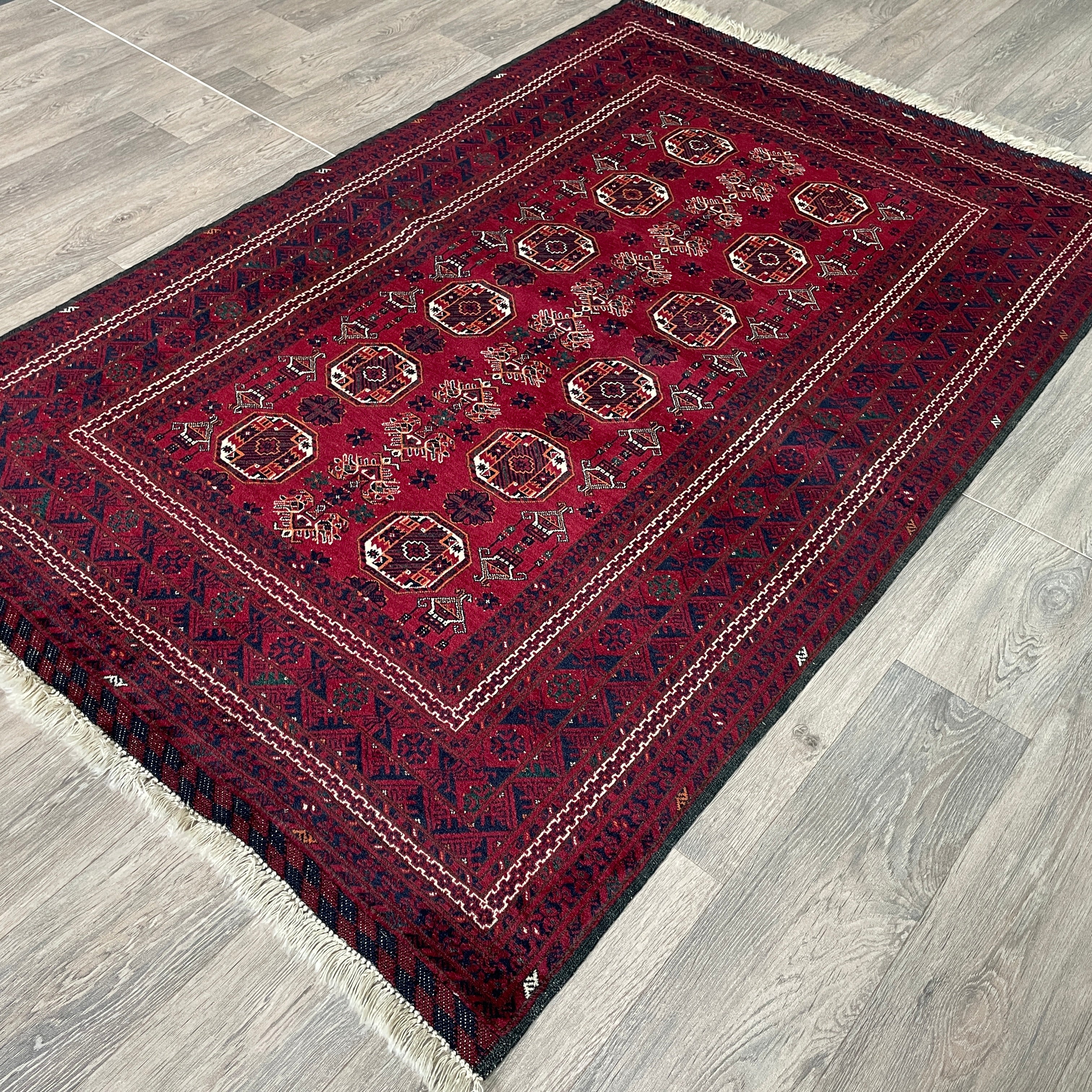 193 x 122 cm | Afghan Fine Kunduz Rug - Khorasan Rugs