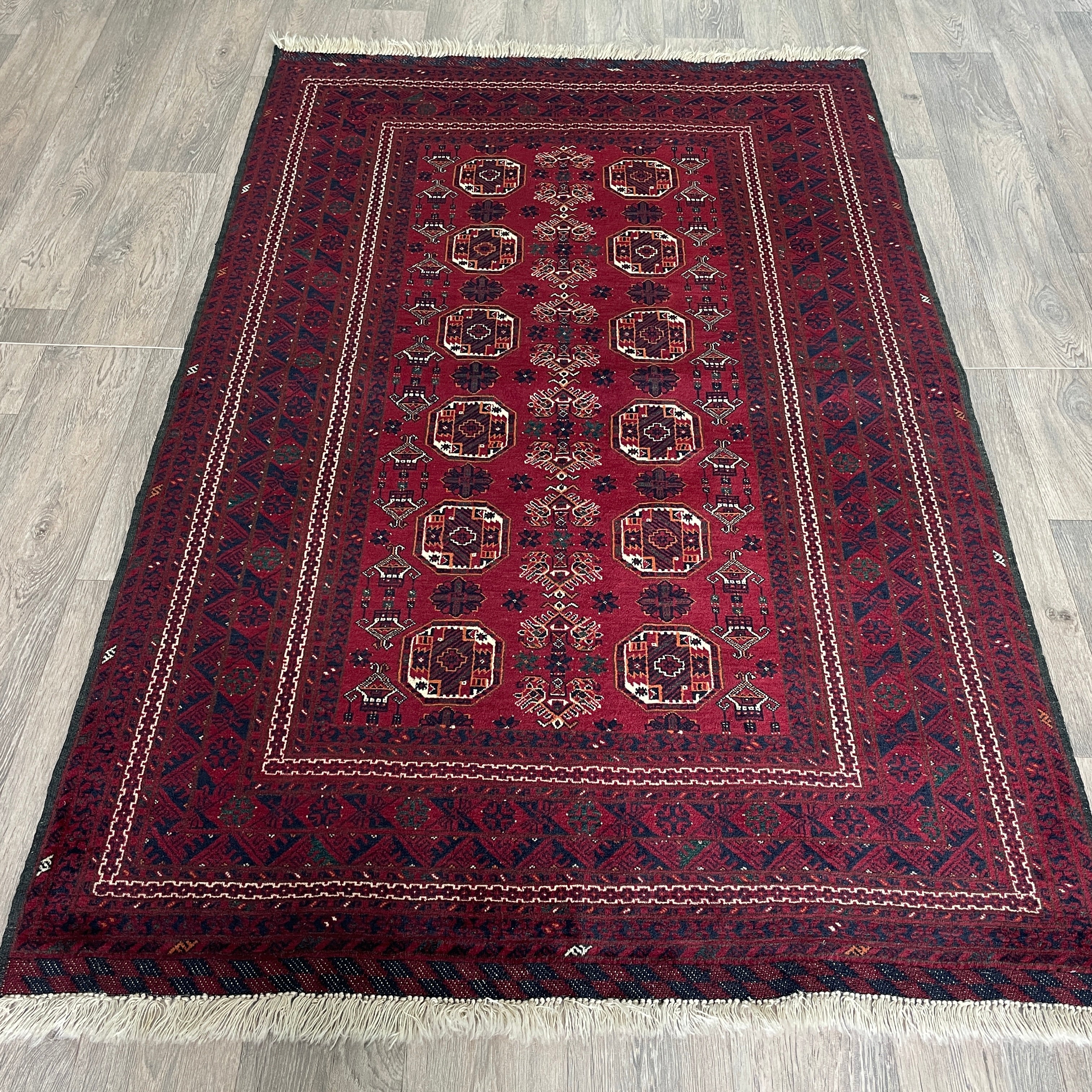 193 x 122 cm | Afghan Fine Kunduz Rug - Khorasan Rugs