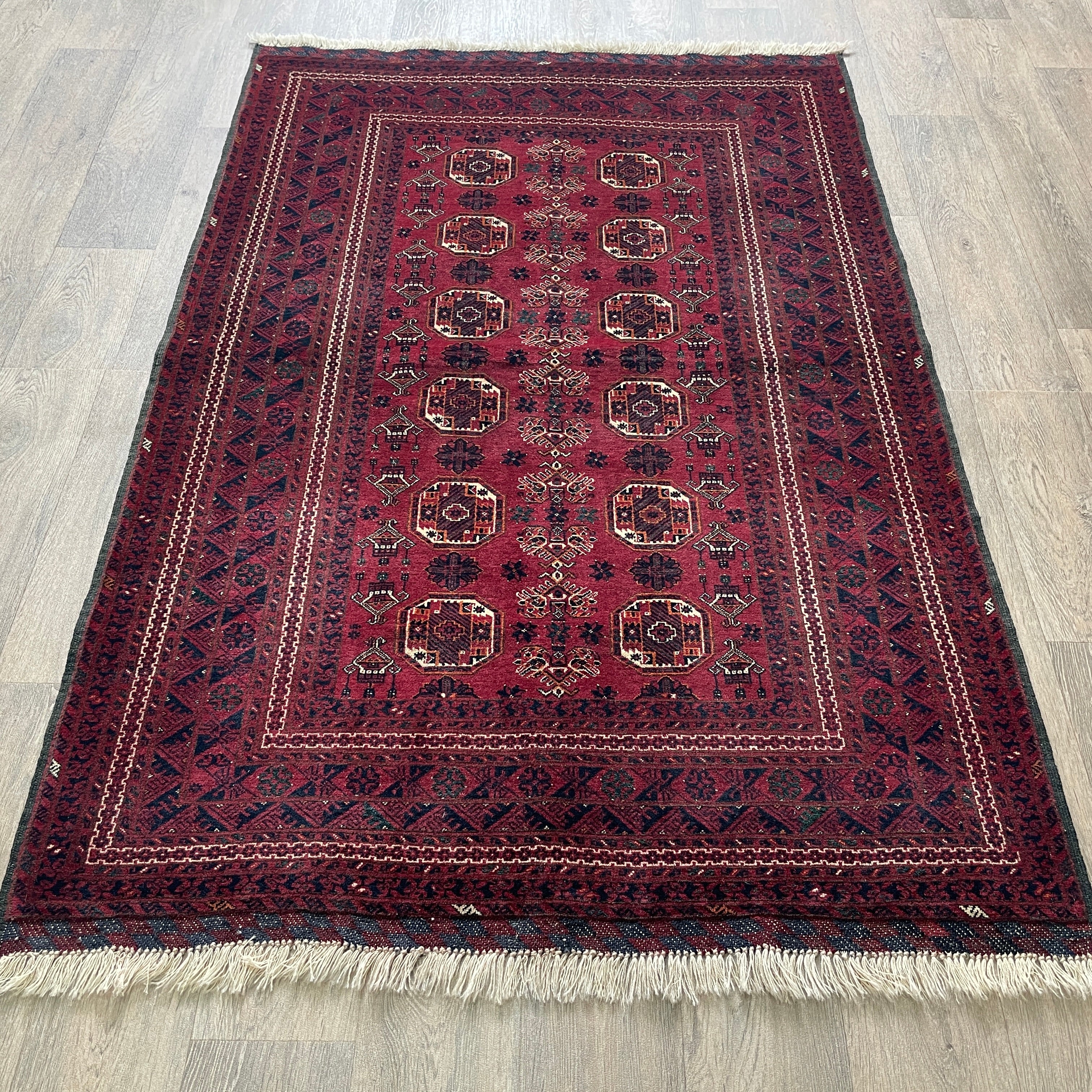 193 x 122 cm | Afghan Fine Kunduz Rug - Khorasan Rugs