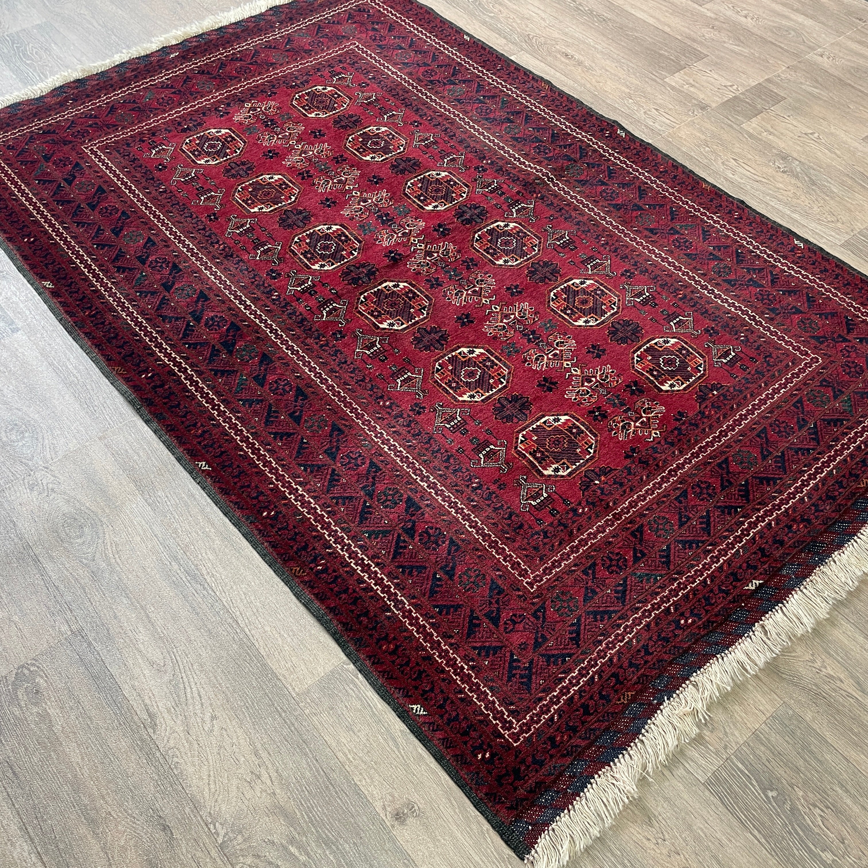 193 x 122 cm | Afghan Fine Kunduz Rug - Khorasan Rugs