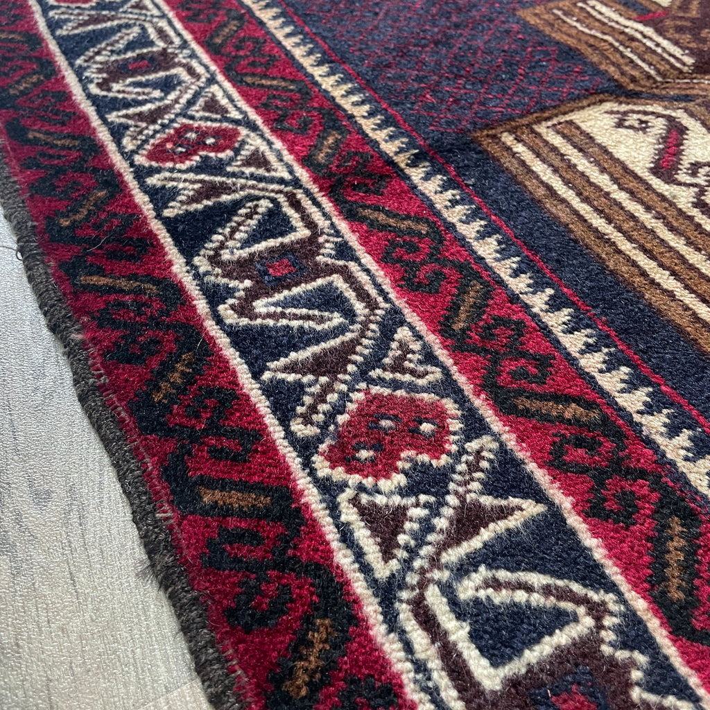 Afghan Herati Baluch Rug (Old 1980)