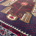 Afghan Herati Baluch Rug (Old 1980)