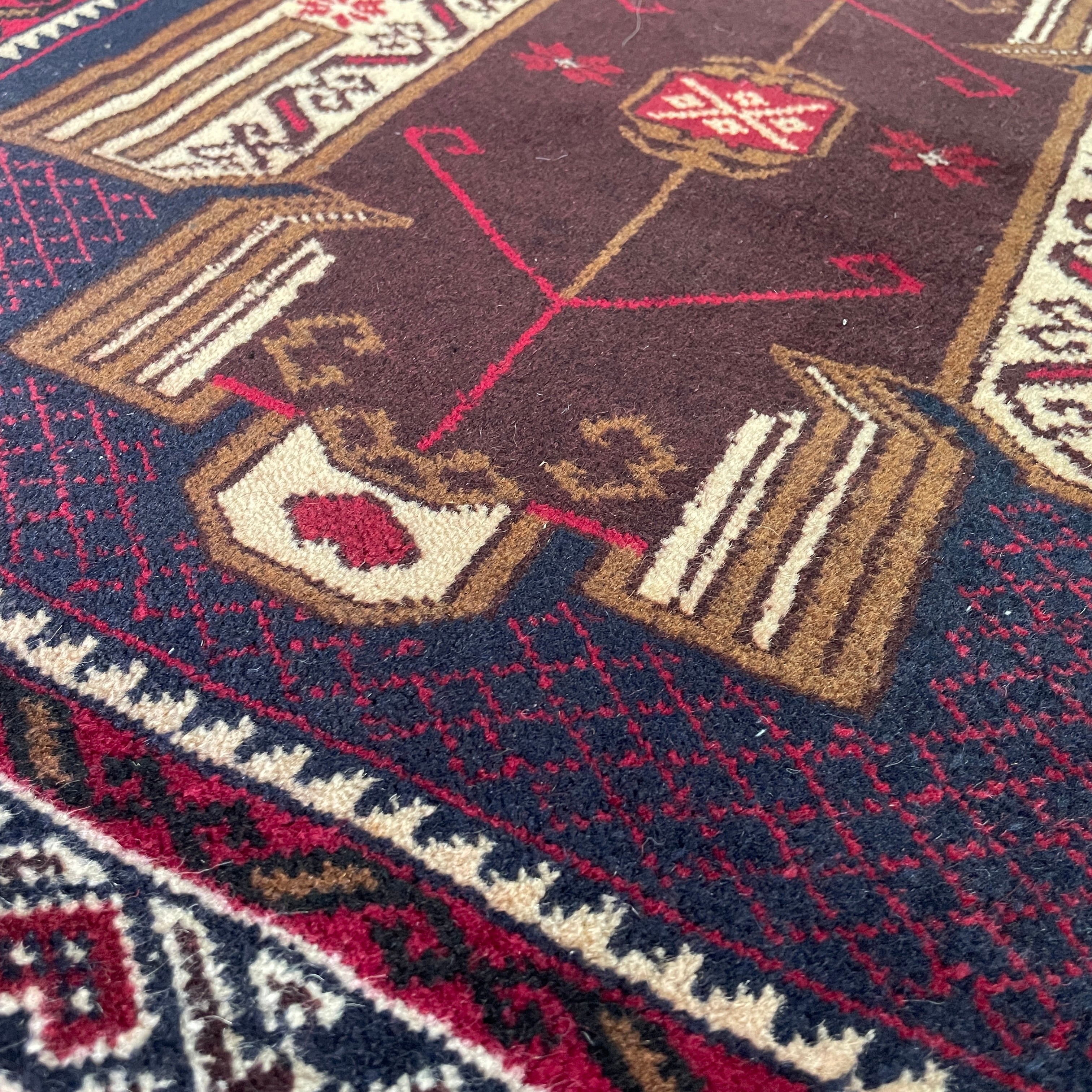 Afghan Herati Baluch Rug (Old 1980)