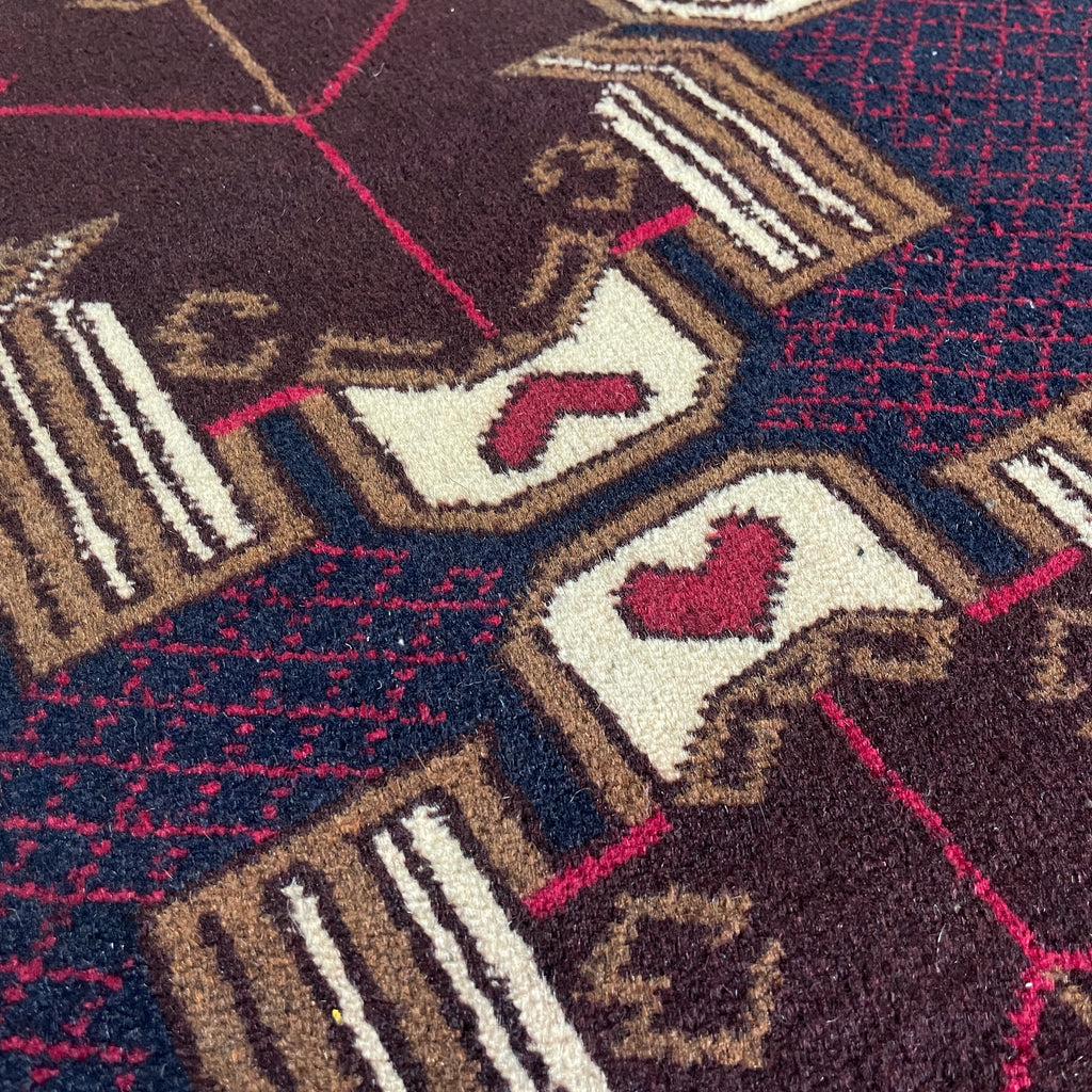 Afghan Herati Baluch Rug (Old 1980)