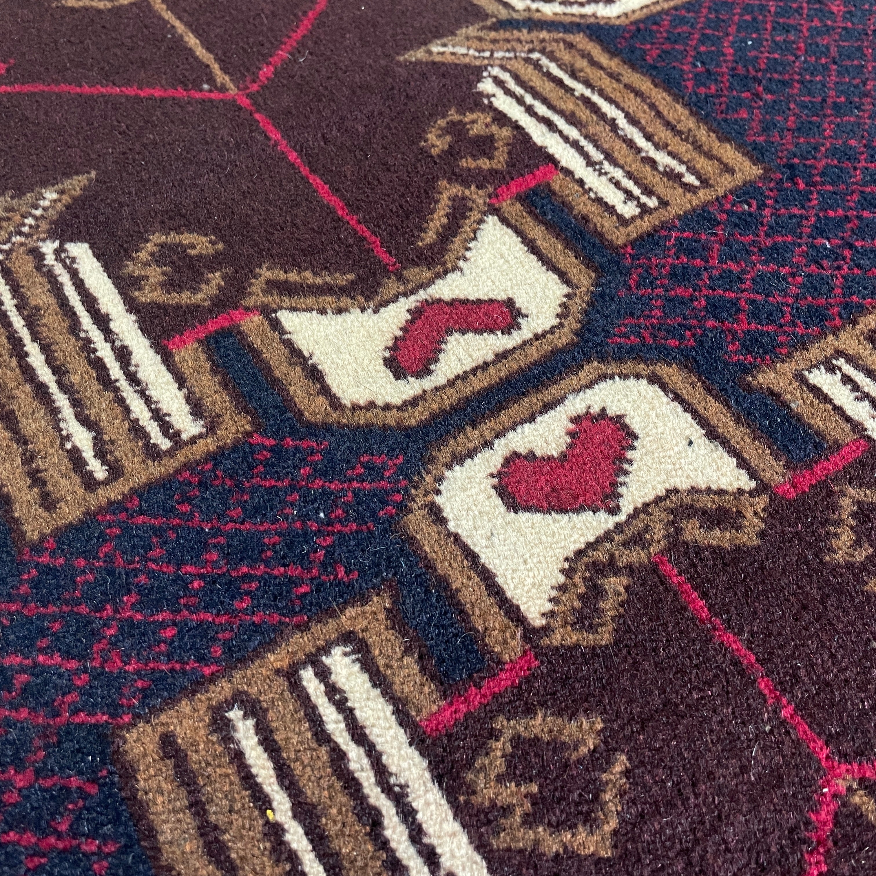 Afghan Herati Baluch Rug (Old 1980)