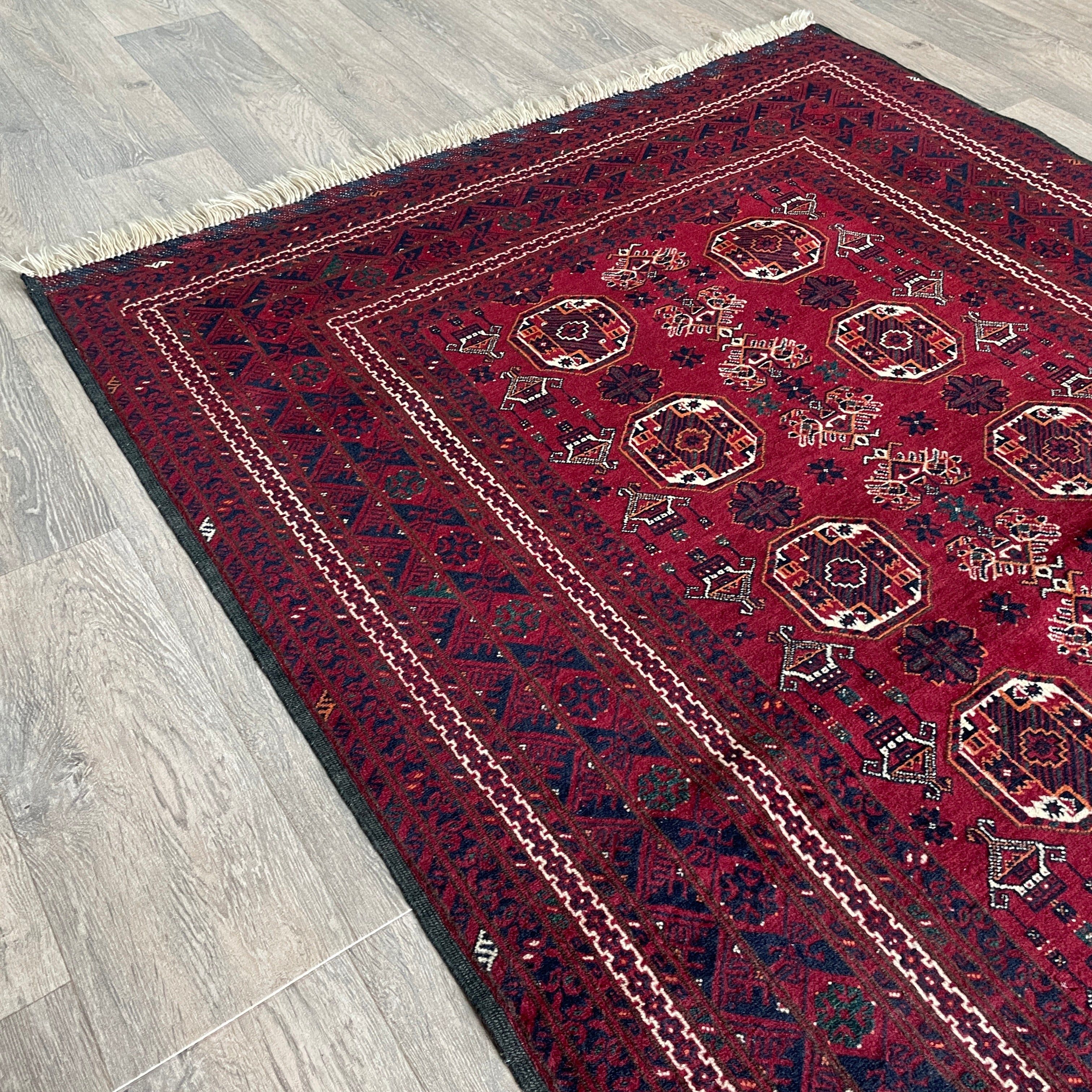 193 x 122 cm | Afghan Fine Kunduz Rug - Khorasan Rugs
