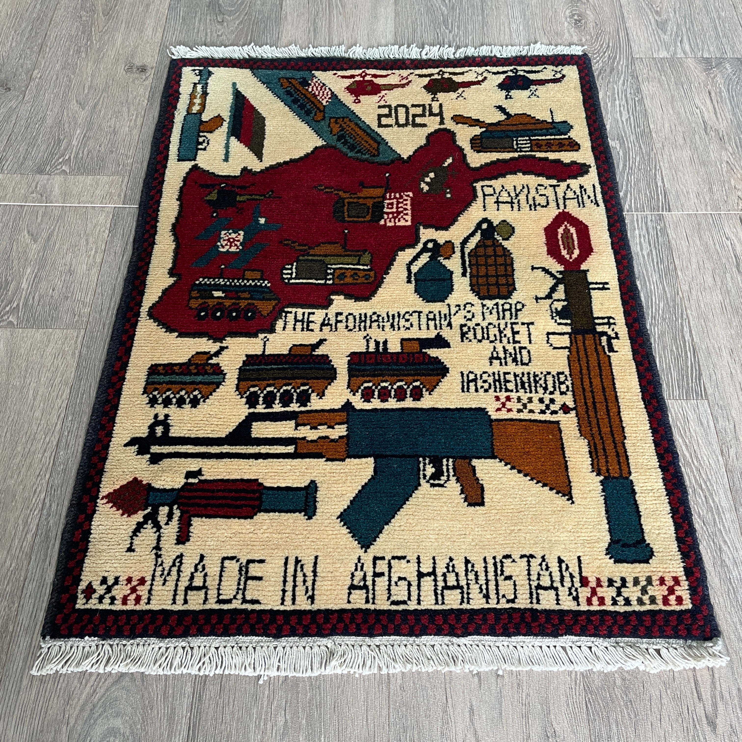 83 x 58 cm | Afghan Soviet War Rug - Khorasan Rugs