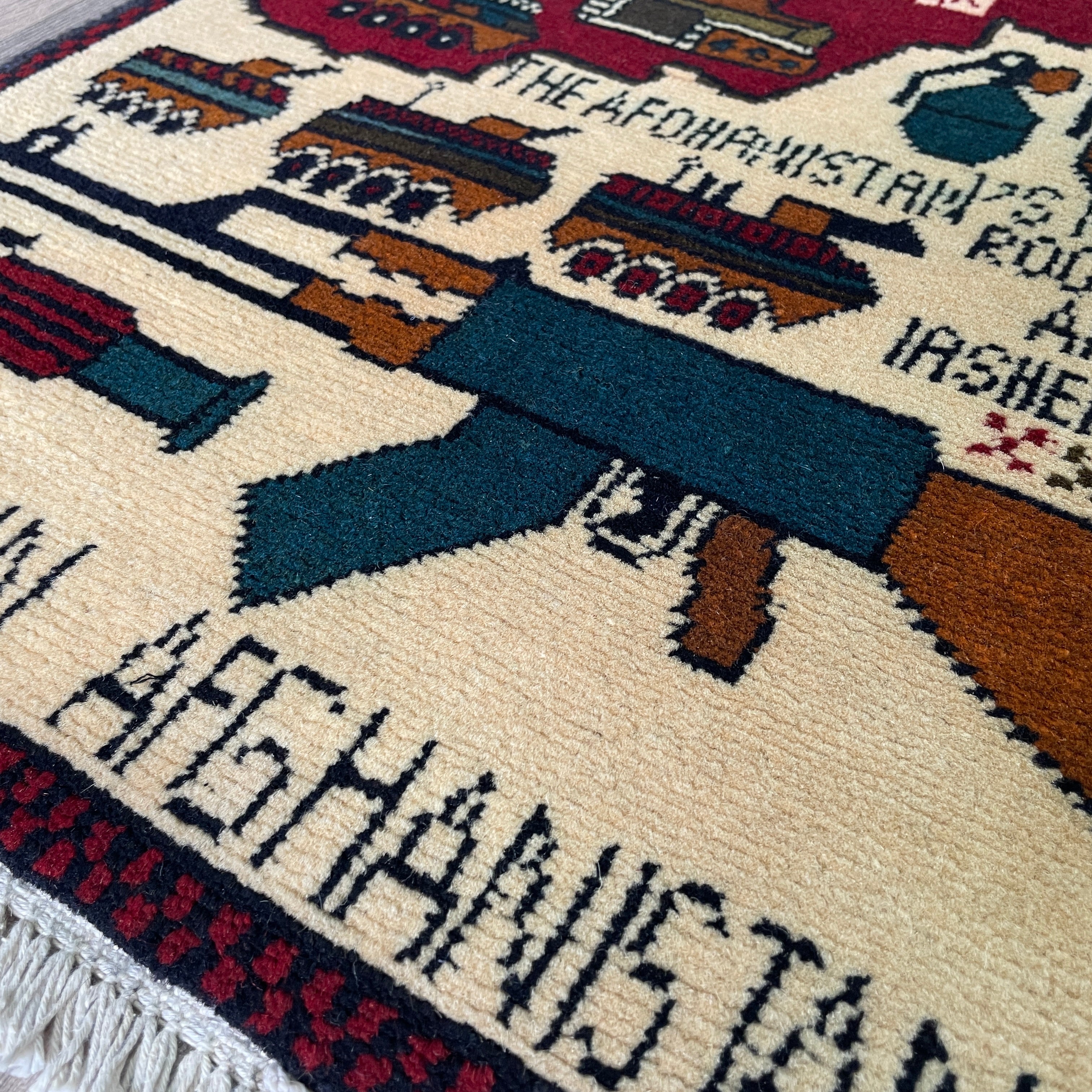 83 x 58 cm | Afghan Soviet War Rug - Khorasan Rugs