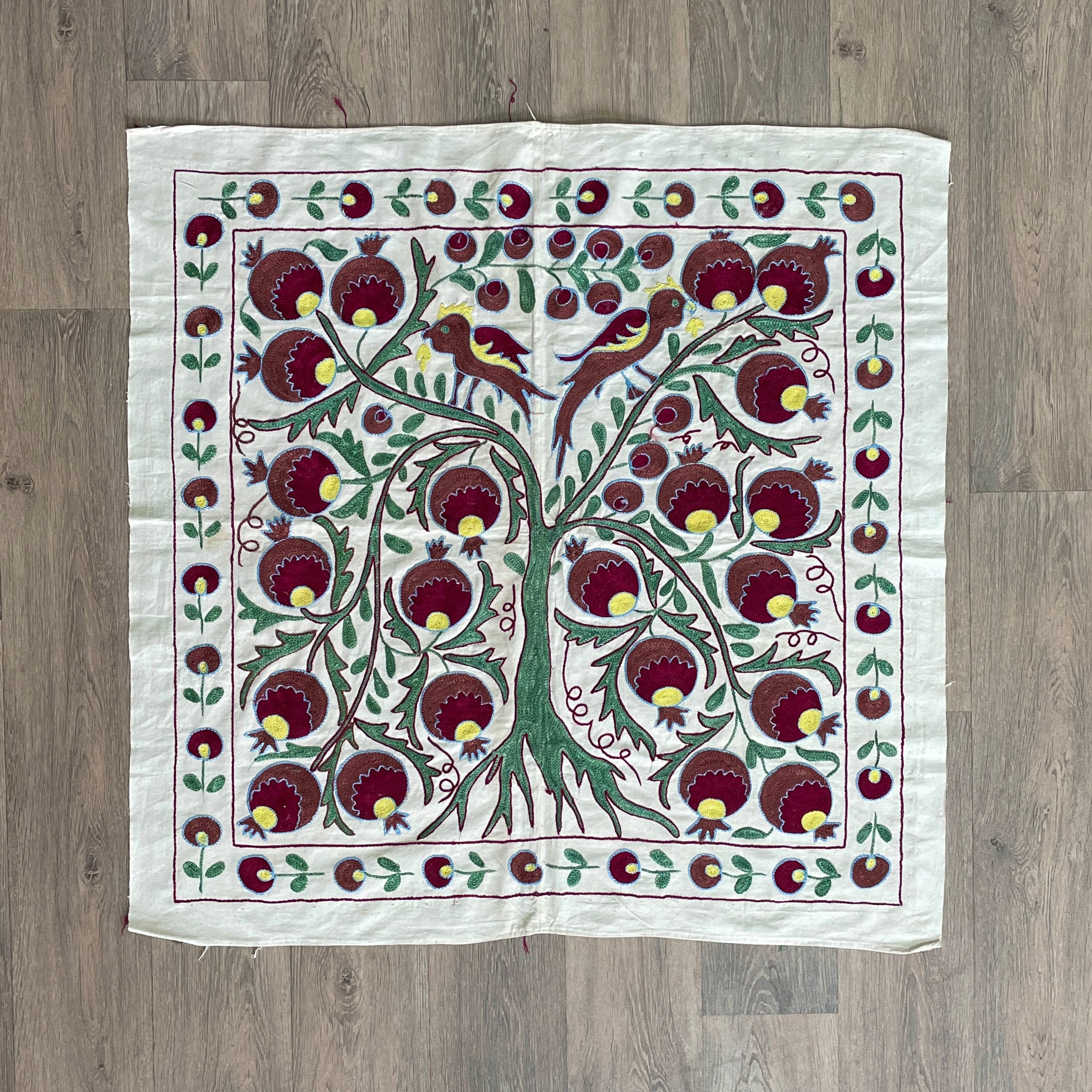 Uzbek Suzani Bed Throw