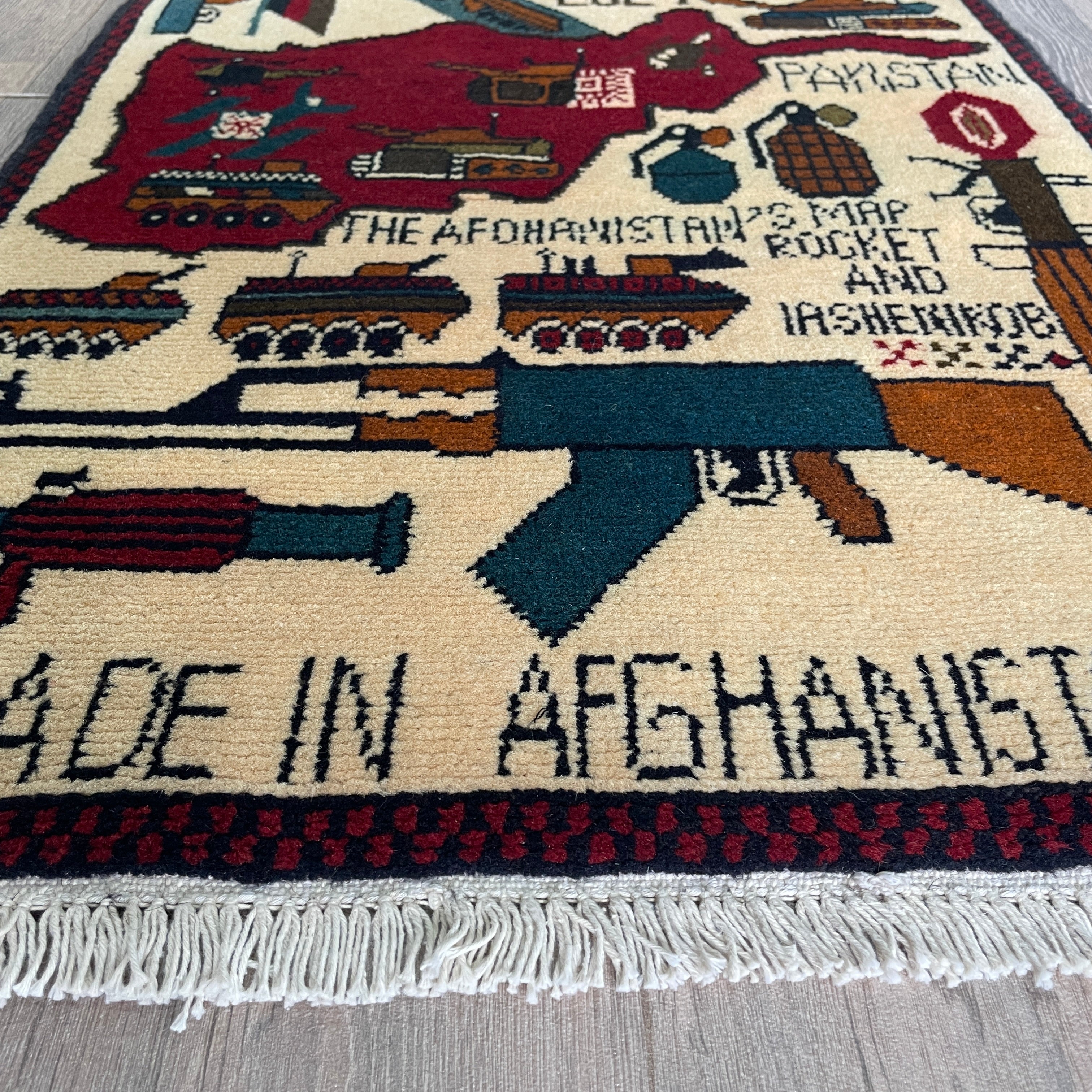 83 x 58 cm | Afghan Soviet War Rug - Khorasan Rugs