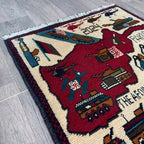83 x 58 cm | Afghan Soviet War Rug - Khorasan Rugs