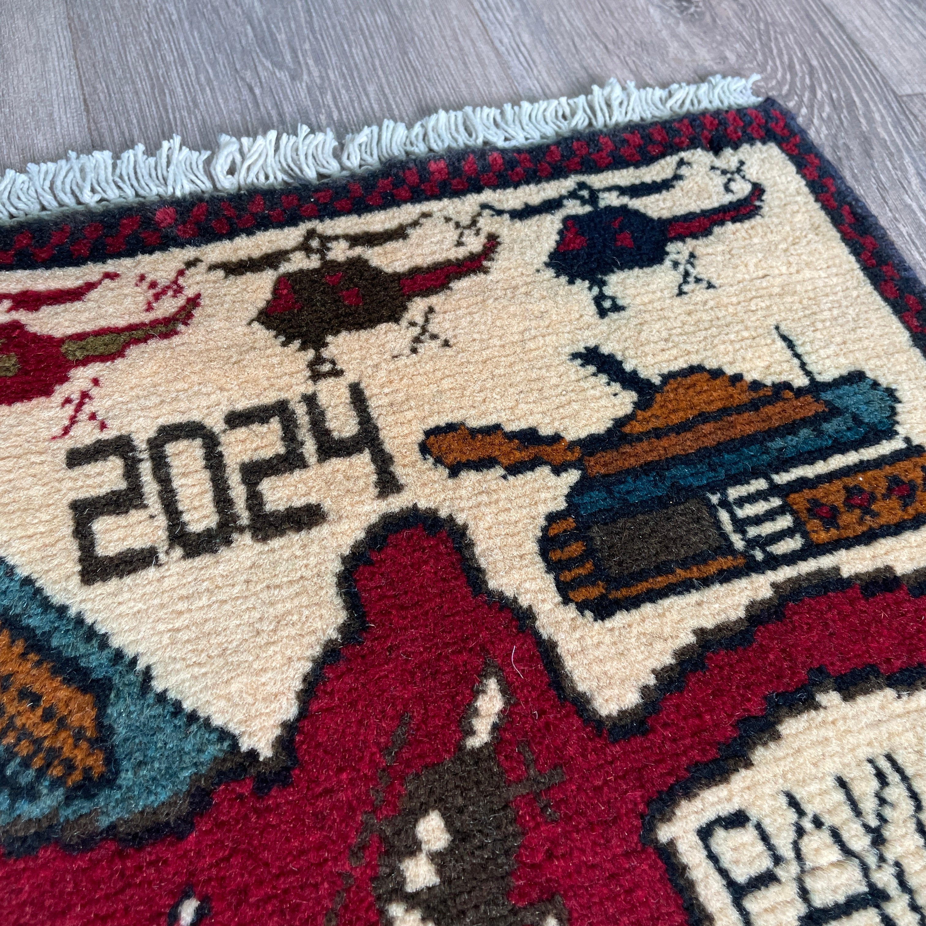83 x 58 cm | Afghan Soviet War Rug - Khorasan Rugs