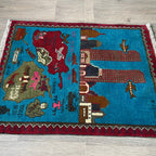 81 x 62 cm | Afghan 9/11 War Rug - Khorasan Rugs