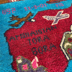 81 x 62 cm | Afghan 9/11 War Rug - Khorasan Rugs