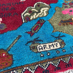 81 x 62 cm | Afghan 9/11 War Rug - Khorasan Rugs