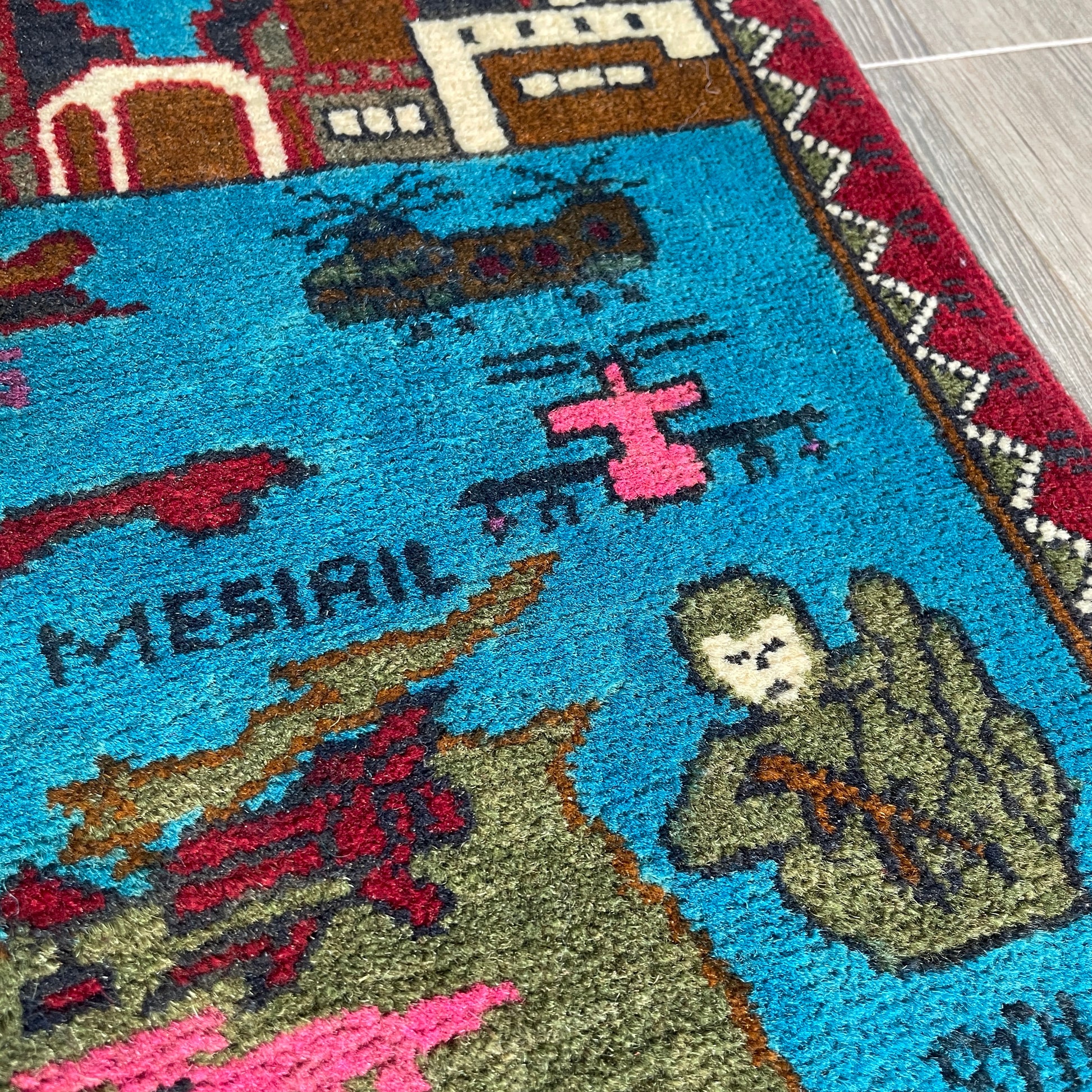 81 x 62 cm | Afghan 9/11 War Rug