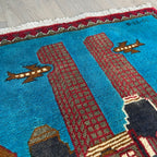 81 x 62 cm | Afghan 9/11 War Rug - Khorasan Rugs