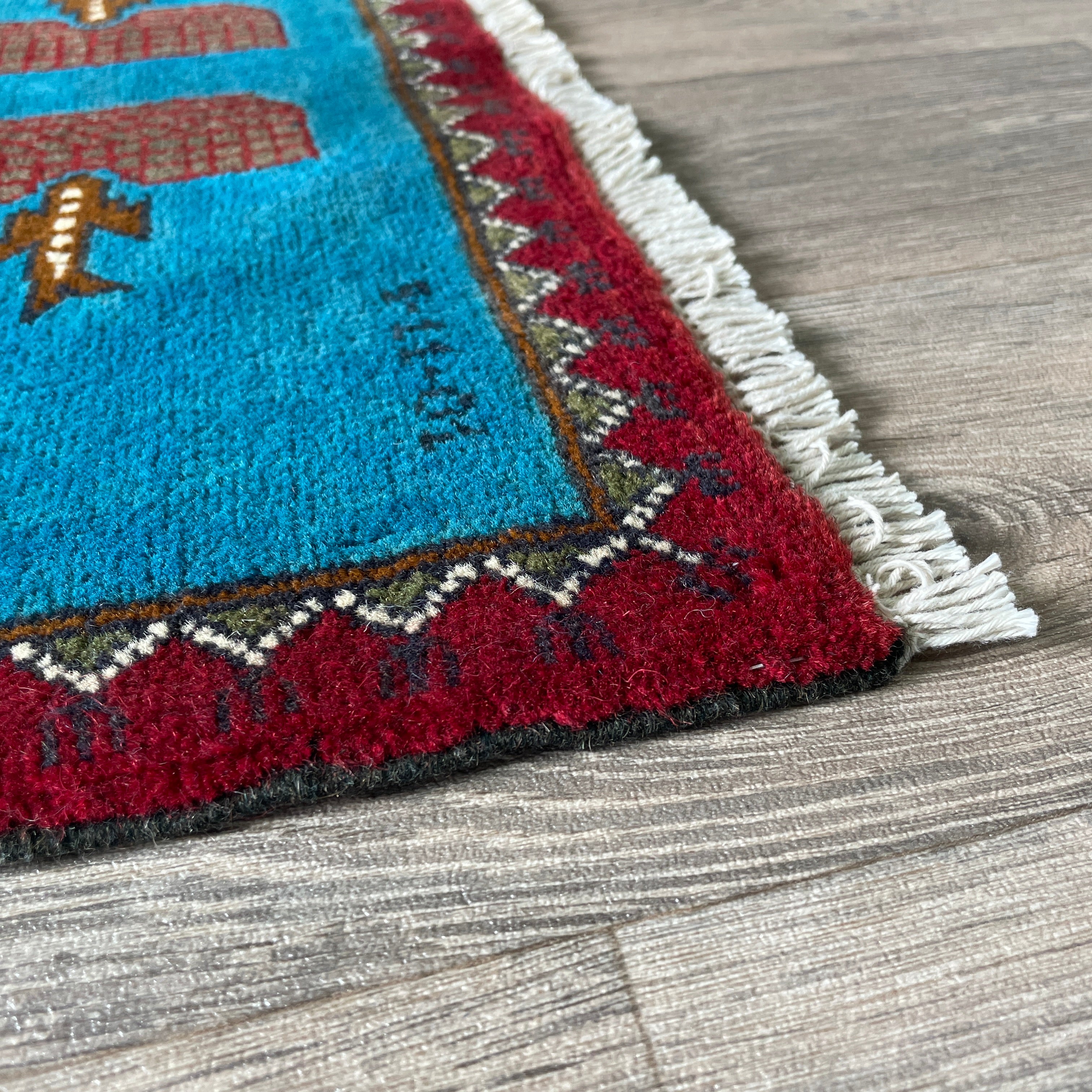 81 x 62 cm | Afghan 9/11 War Rug - Khorasan Rugs