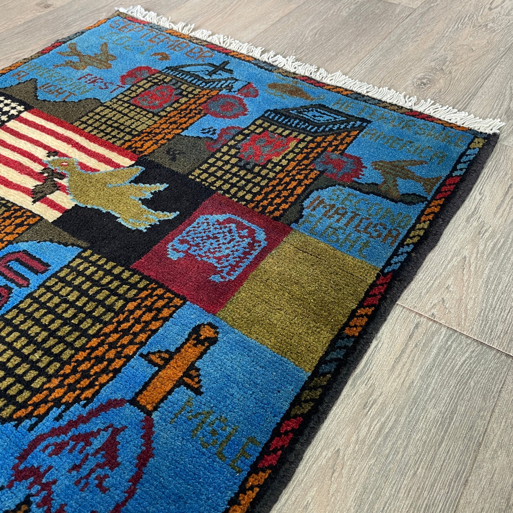 81 x 62 cm | Afghan 9/11 War Rug